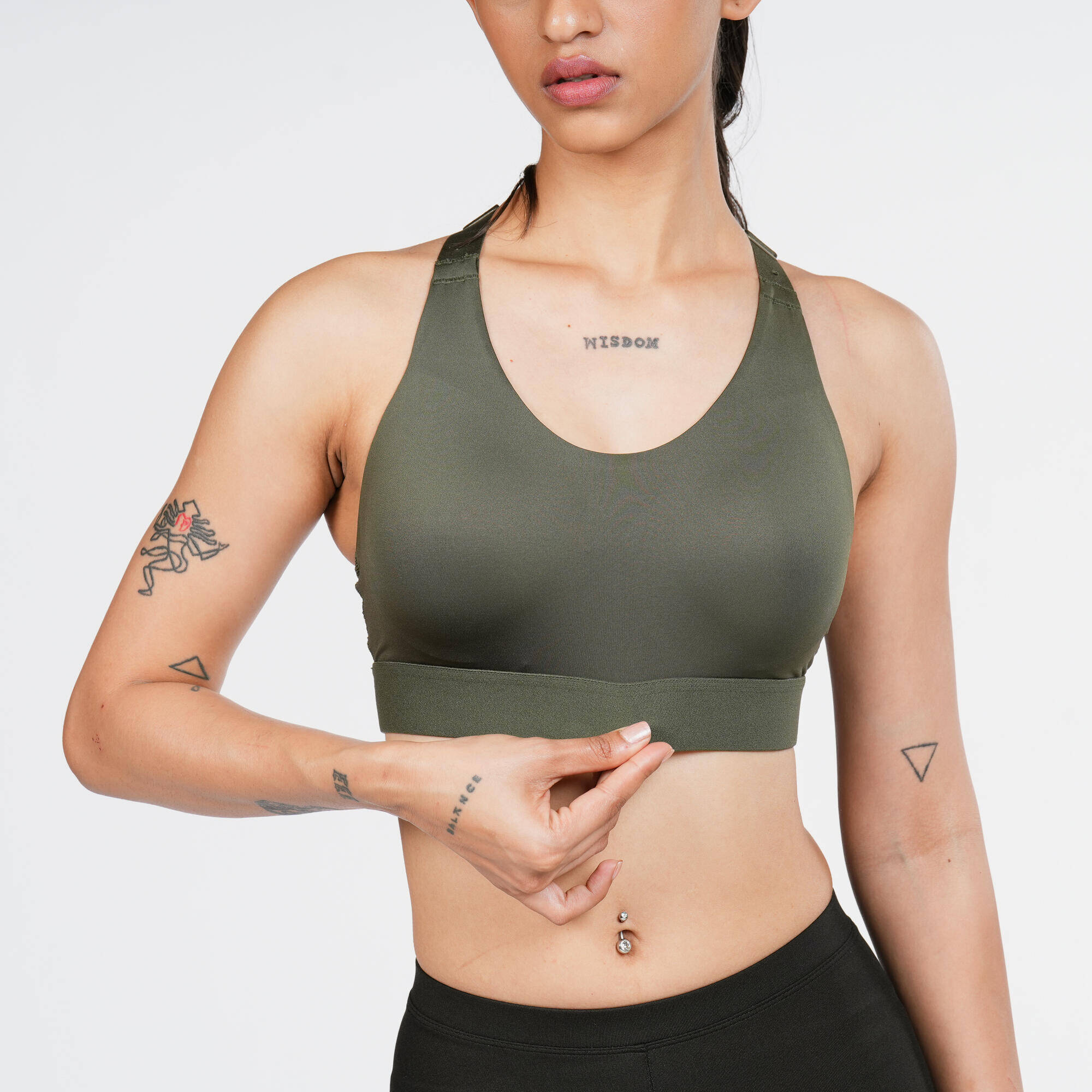 Women's High Support Adjustable Sports Bra with Cups - Dark Red -  3