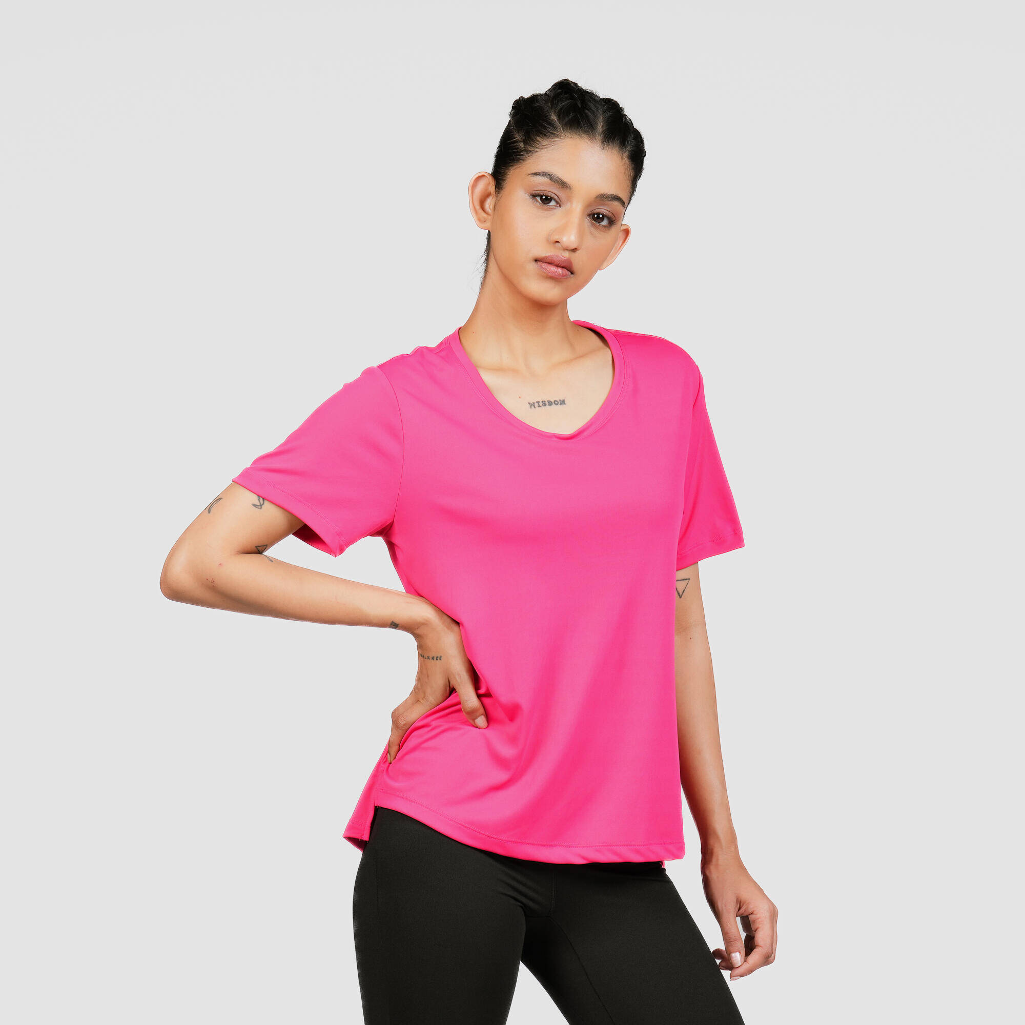 Women's Short-Sleeved T-Shirt Coolmax - Cherry Pink -  2