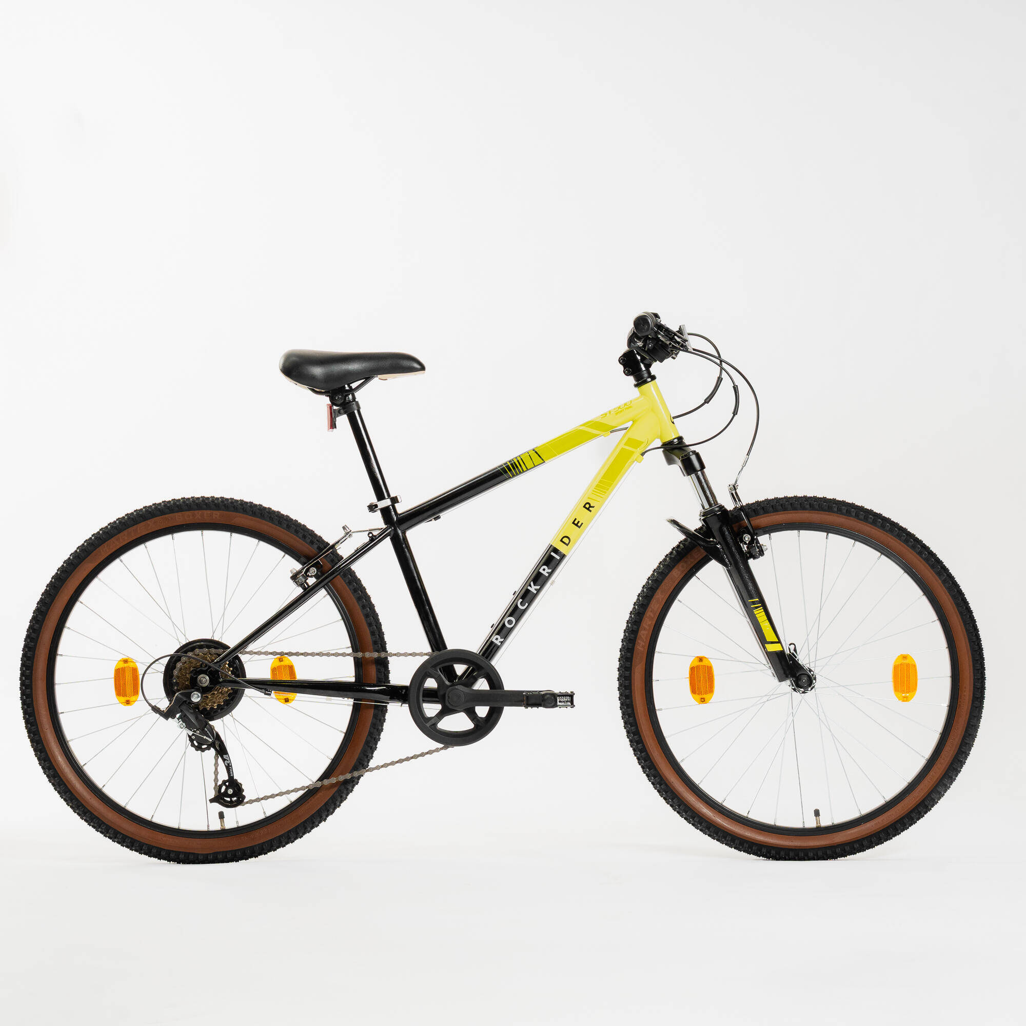 Kids cycle 8 - 12 years (24inch)  Rockrider ST500 - Green & Black