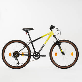 Kids cycle 8 - 12 years (24inch)  Rockrider ST500 - Green & Black