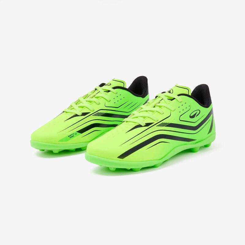 Ghete de fotbal cu șireturi 160 MG verde copii