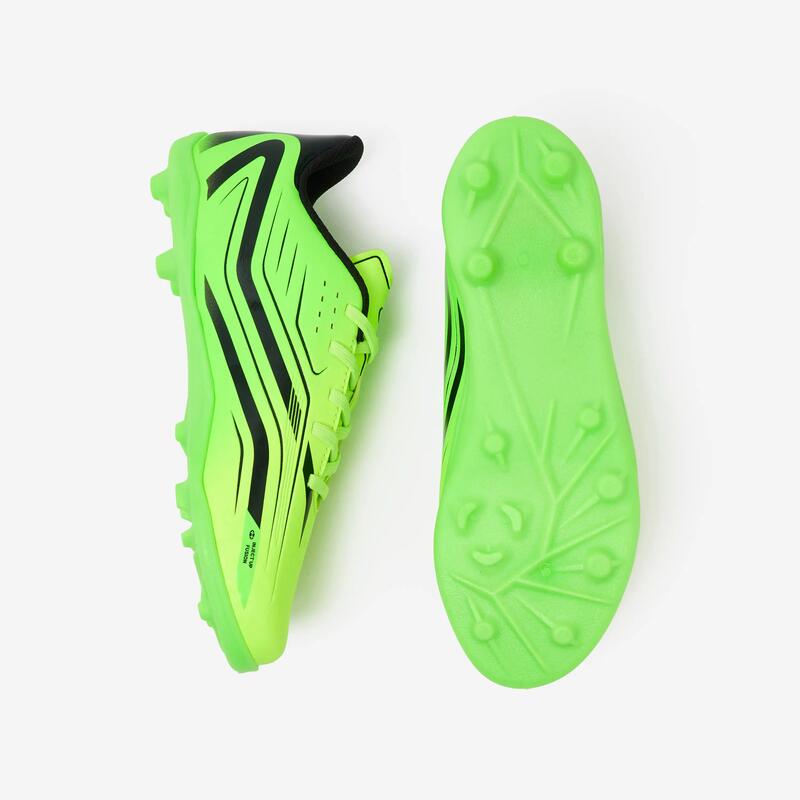 Ghete de fotbal cu șireturi 160 MG verde copii