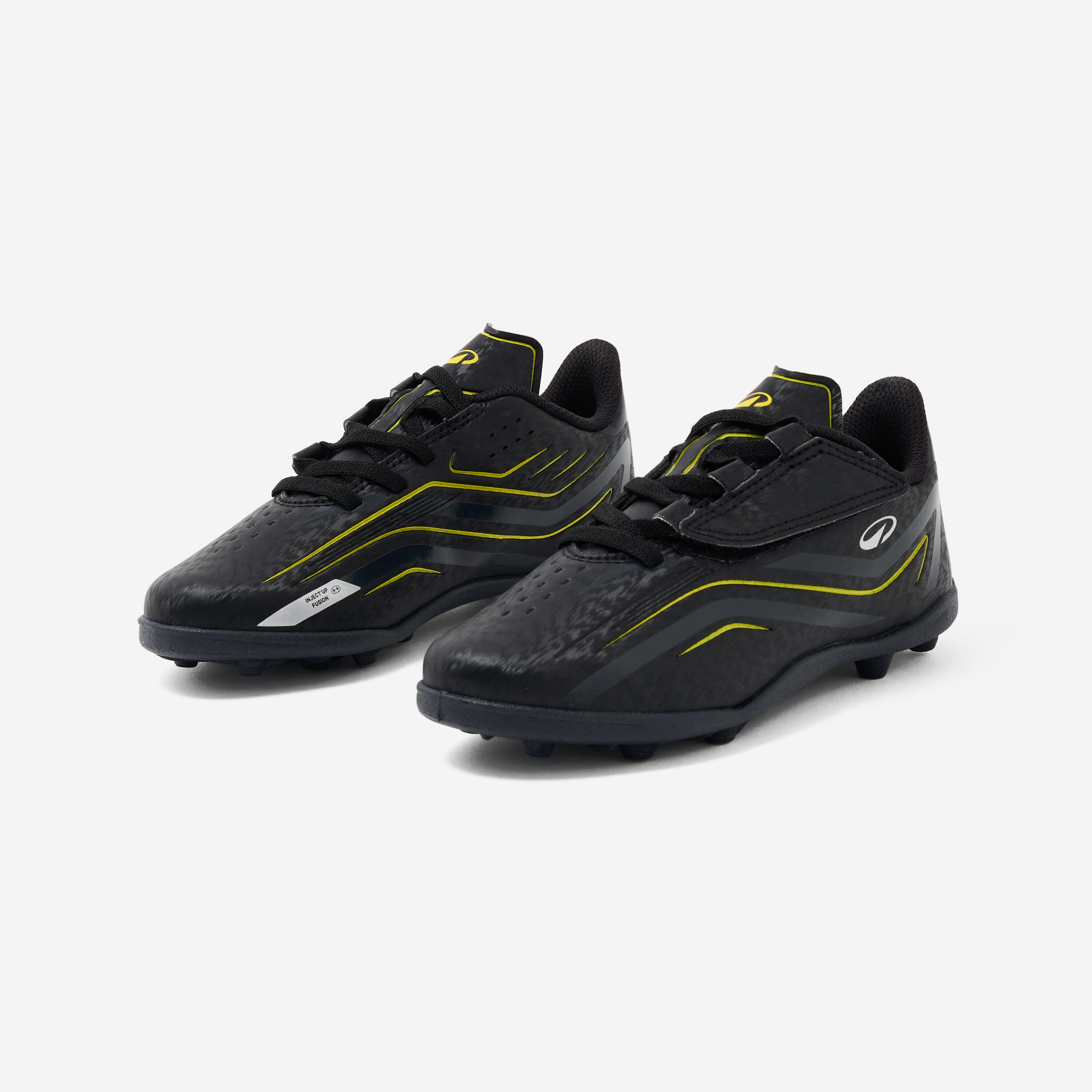 Chuteiras de Futebol com Banda Autoaderente Criança 160 Easy MG preto 2/6