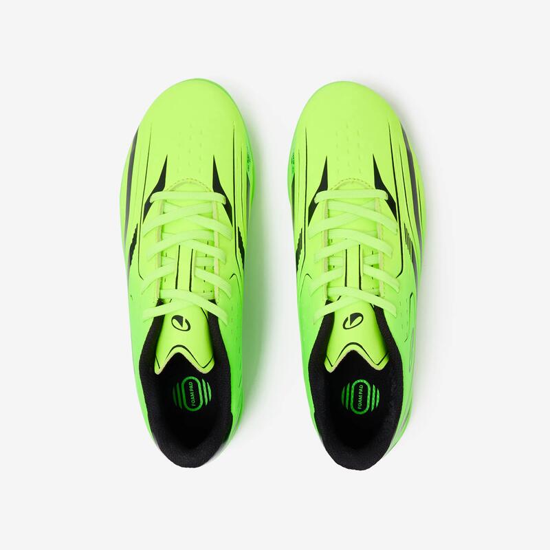 Ghete de fotbal cu șireturi 160 MG verde copii