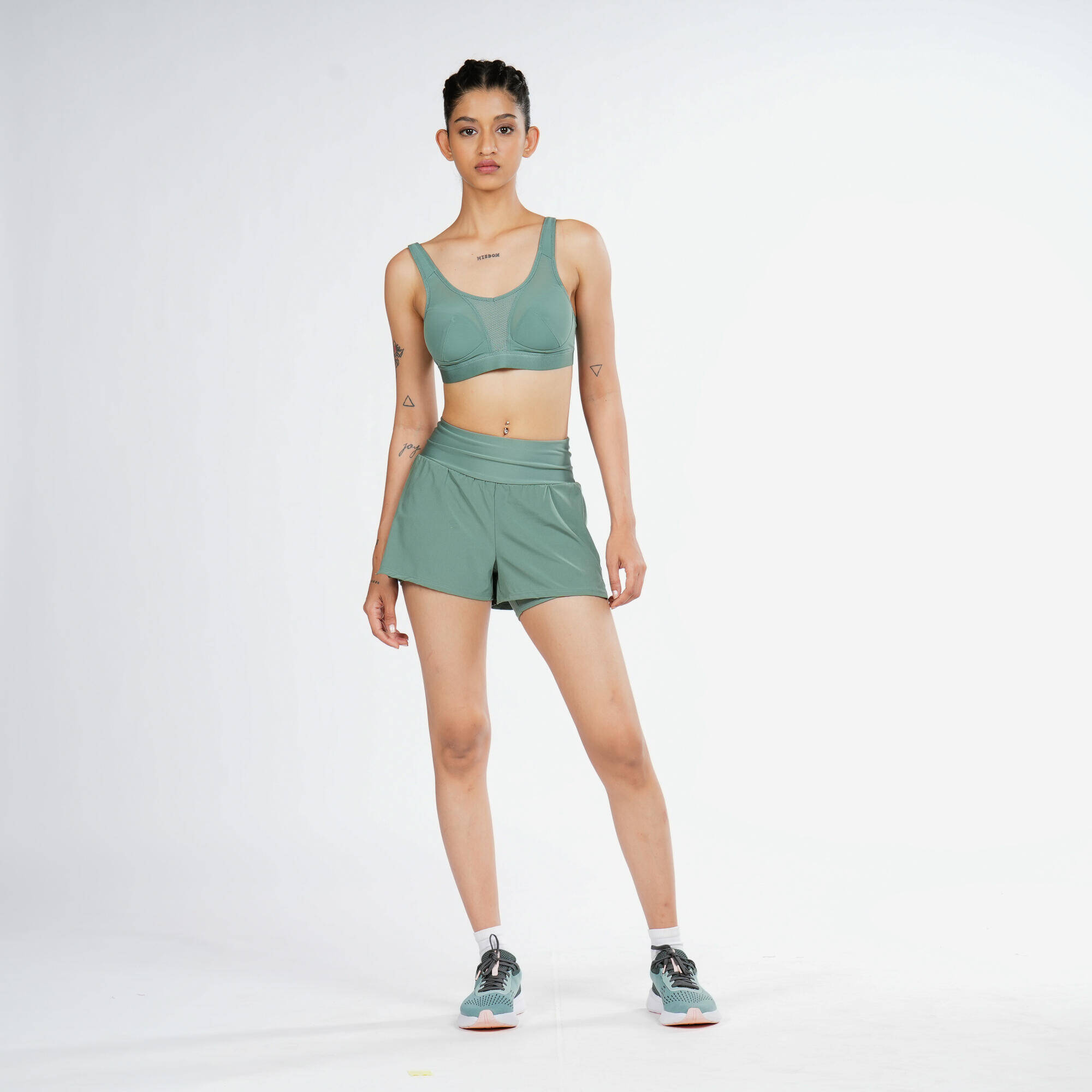 Women's High Support Convertible Strap Sports Bra - Delicate Blue -  5