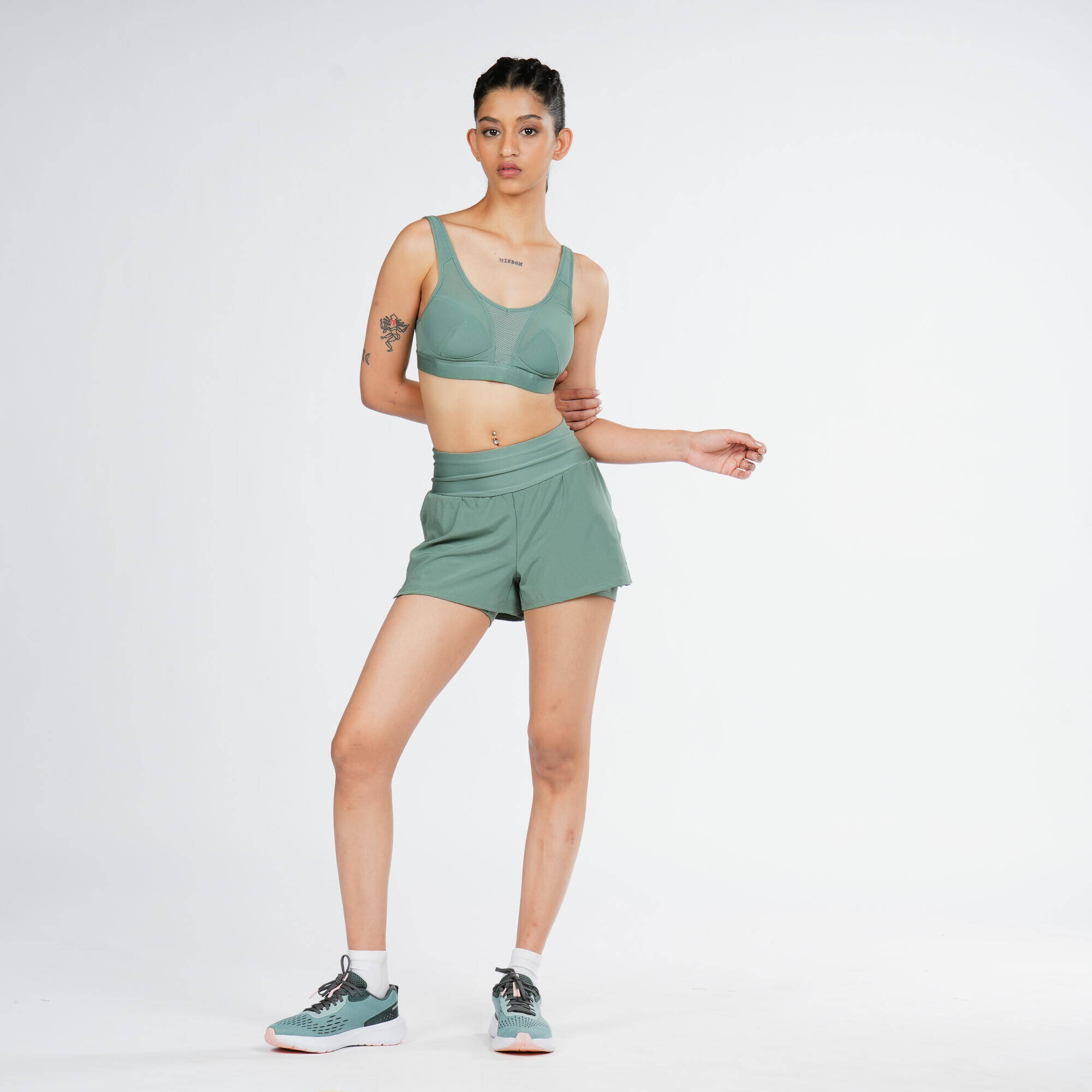 Women's High Support Convertible Strap Sports Bra - Delicate Blue -  4