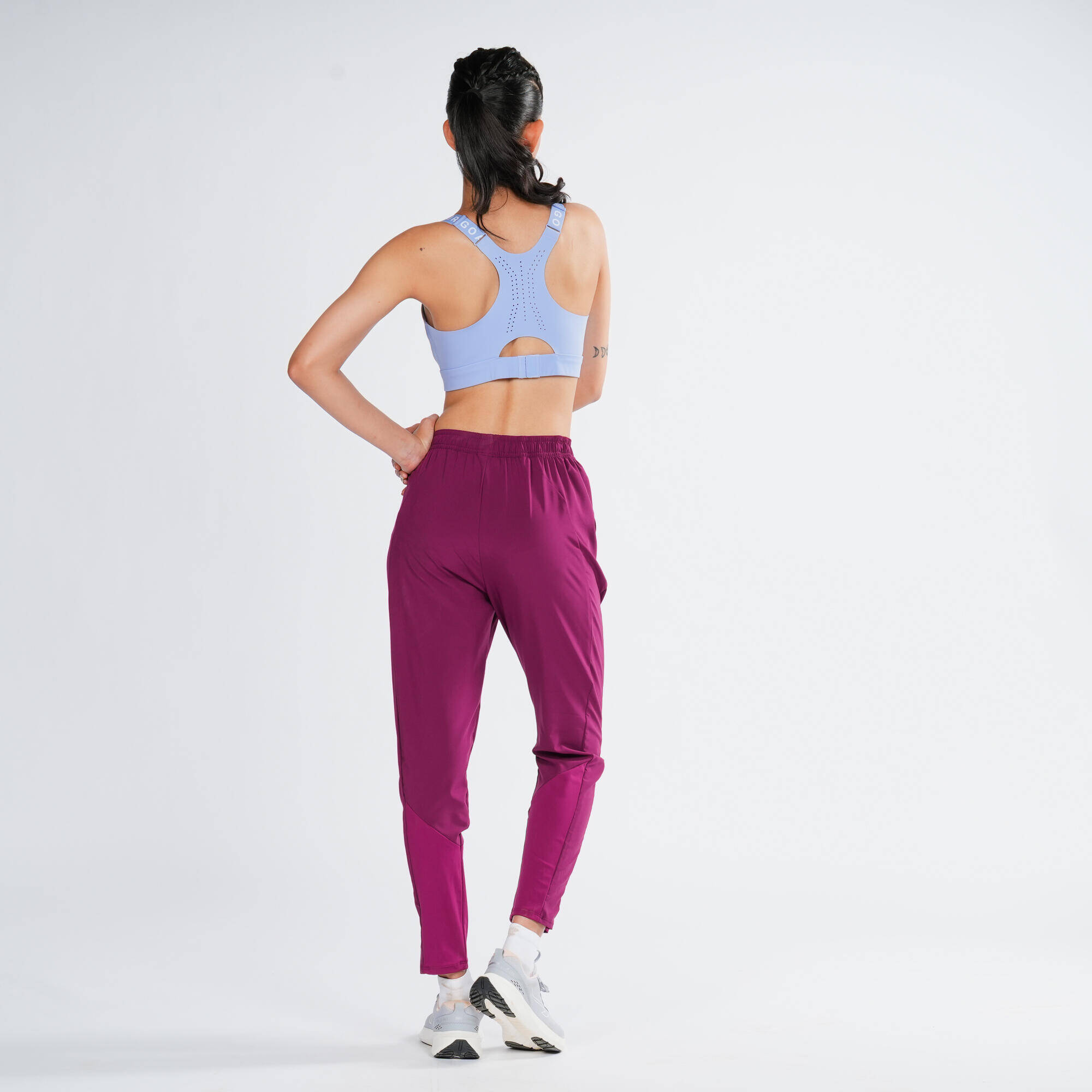 Women's Fitness Cardio Training Bottoms 100 -wenge brown -  4