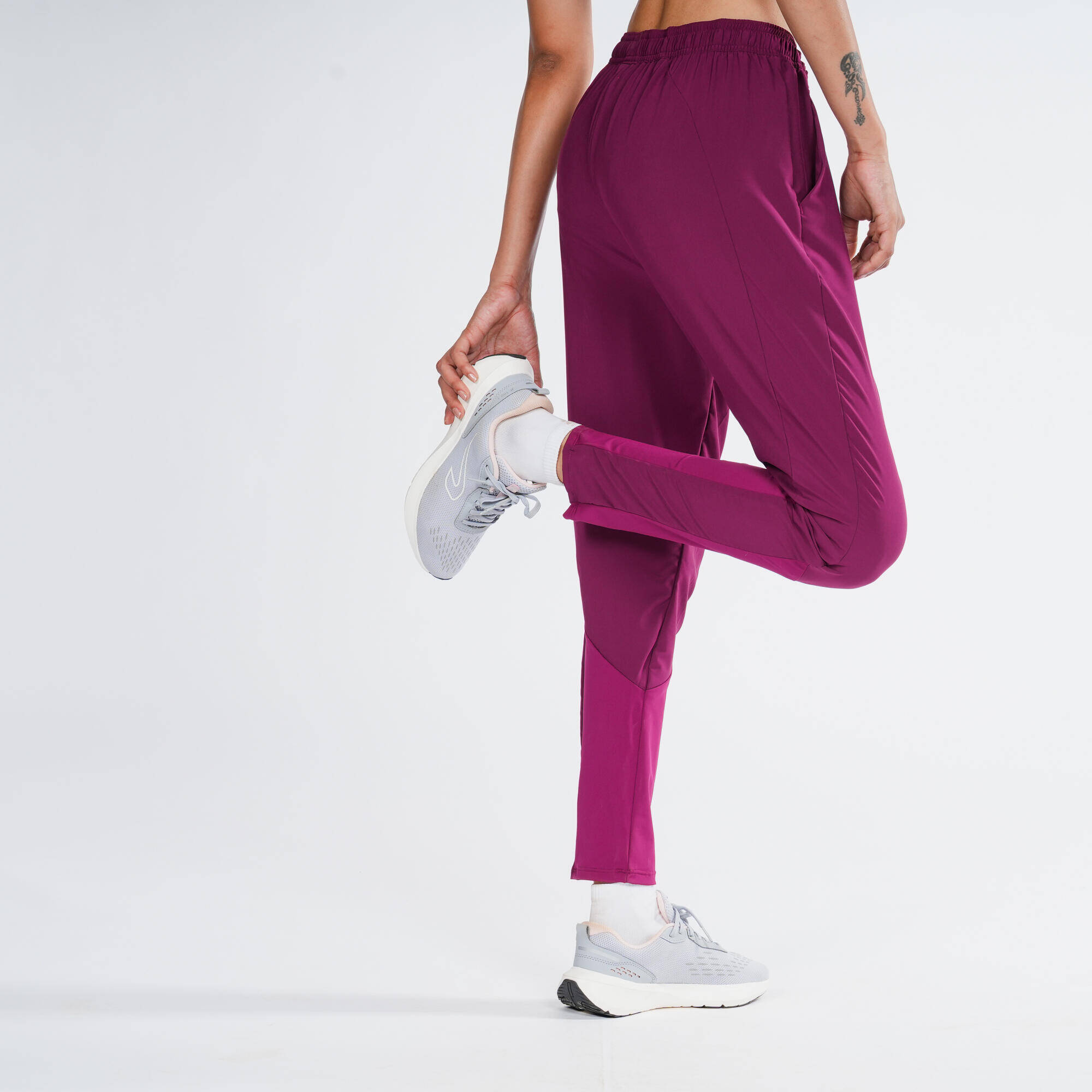 Women's Fitness Cardio Training Bottoms 100 -wenge brown -  2