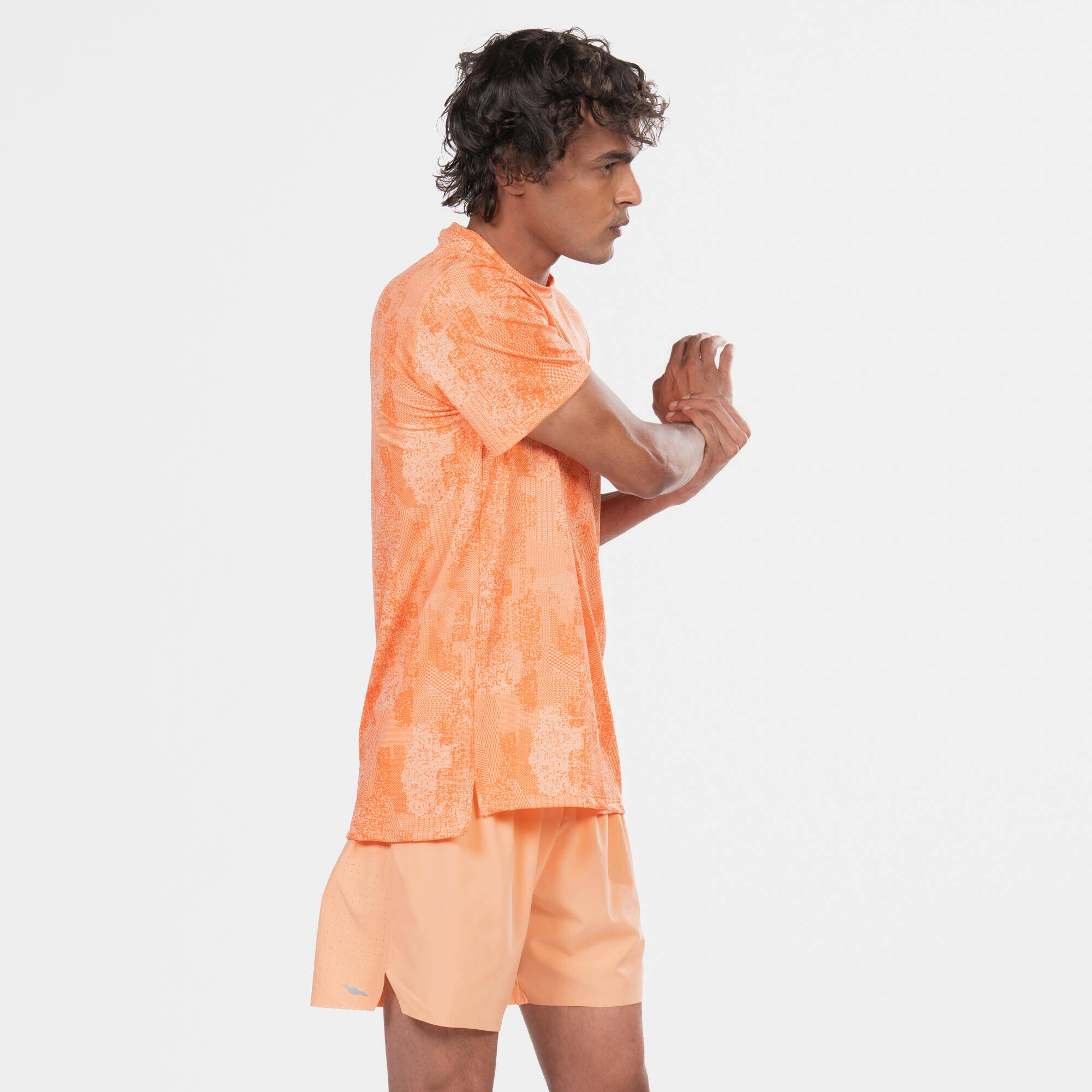 MEN'S RUNNING T-SHIRT RUN 500 GRAPH ORANGE -  2