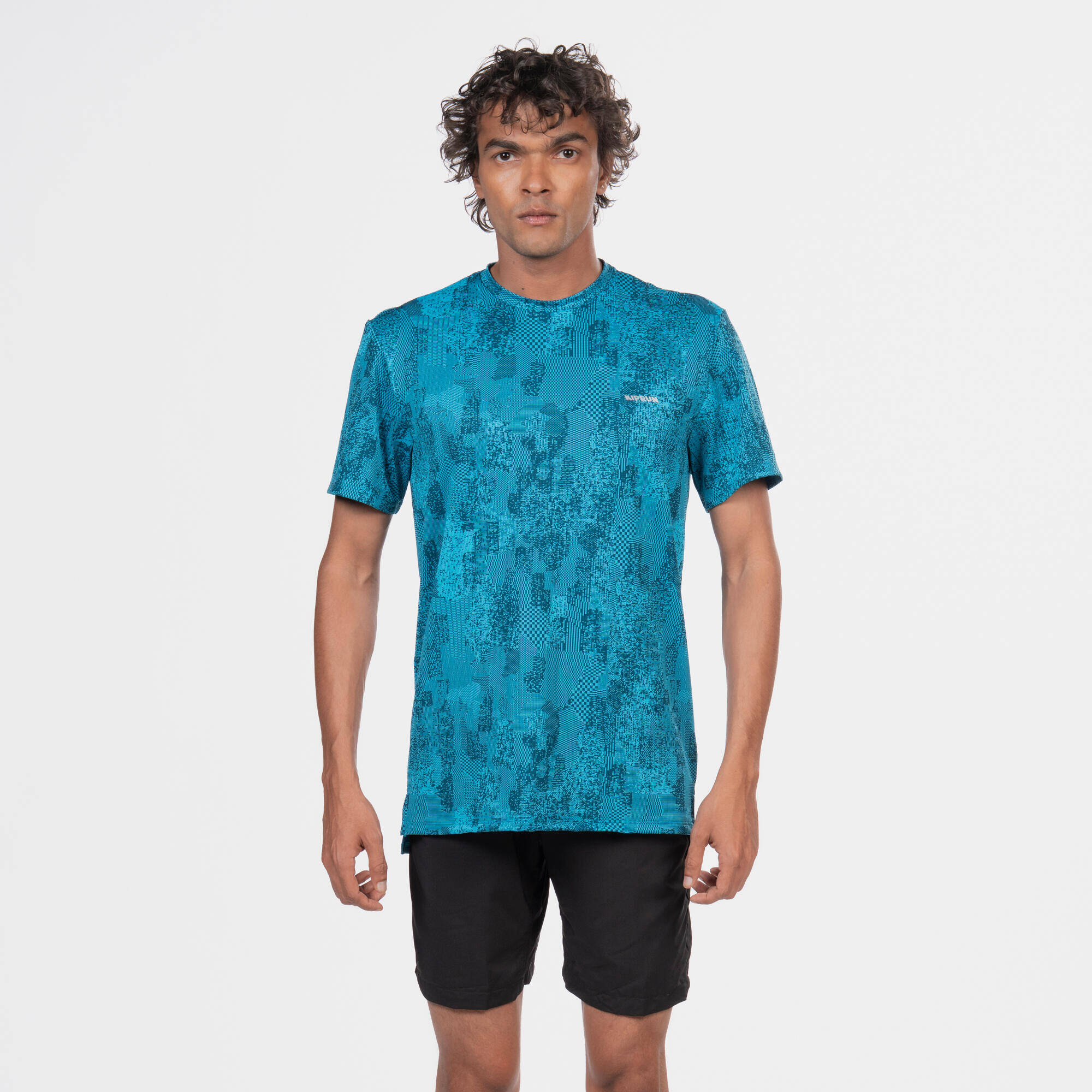 Men's breathable running T-shirt Run 500 - Blue -  1