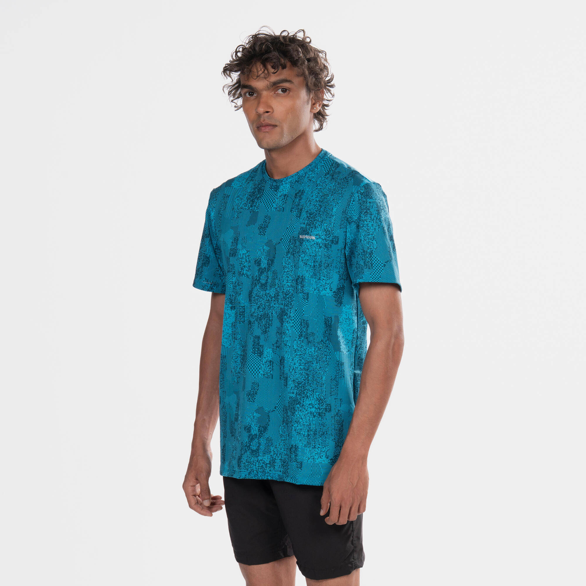 Men's breathable running T-shirt Run 500 - Blue -  2