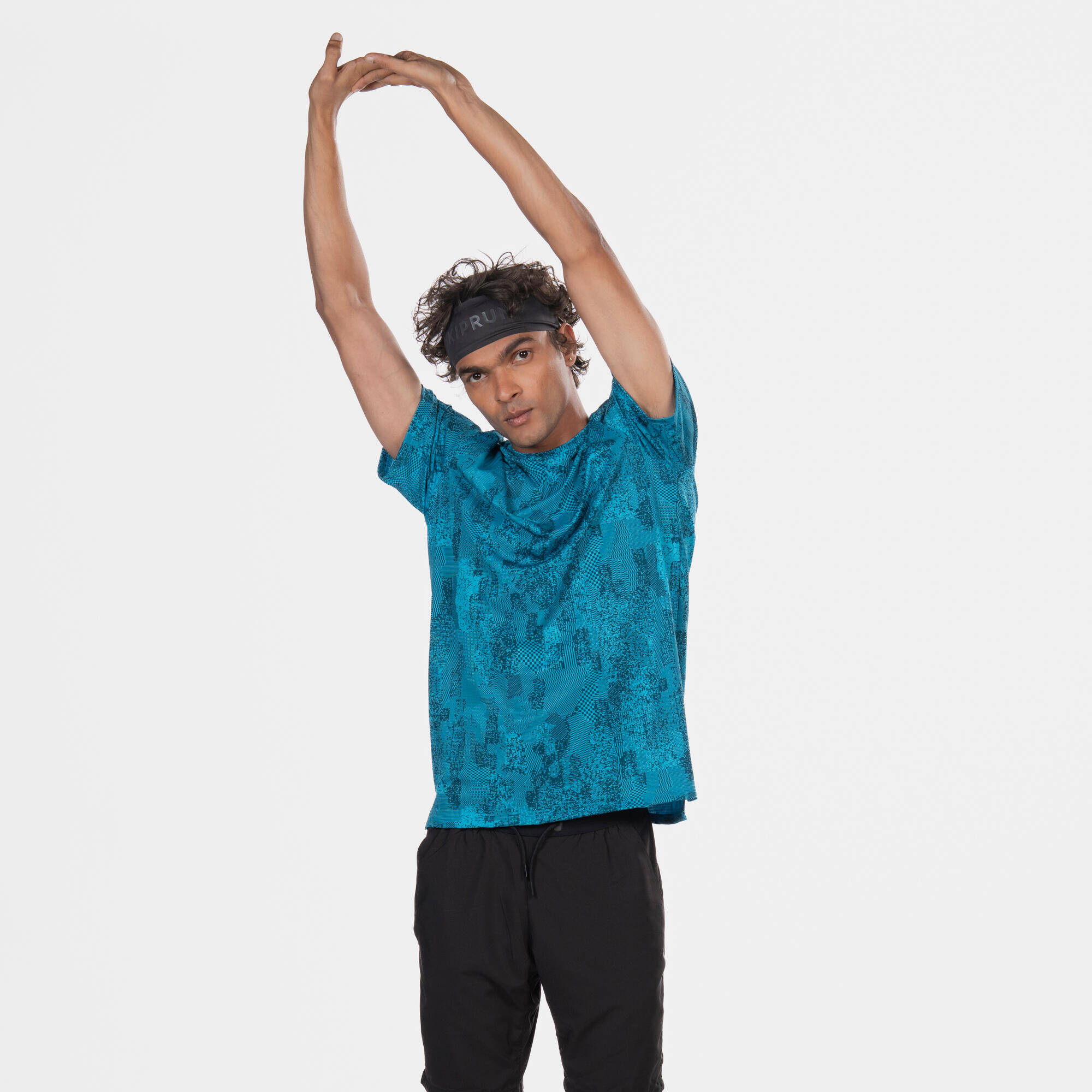 Men's breathable running T-shirt Run 500 - Blue -  4
