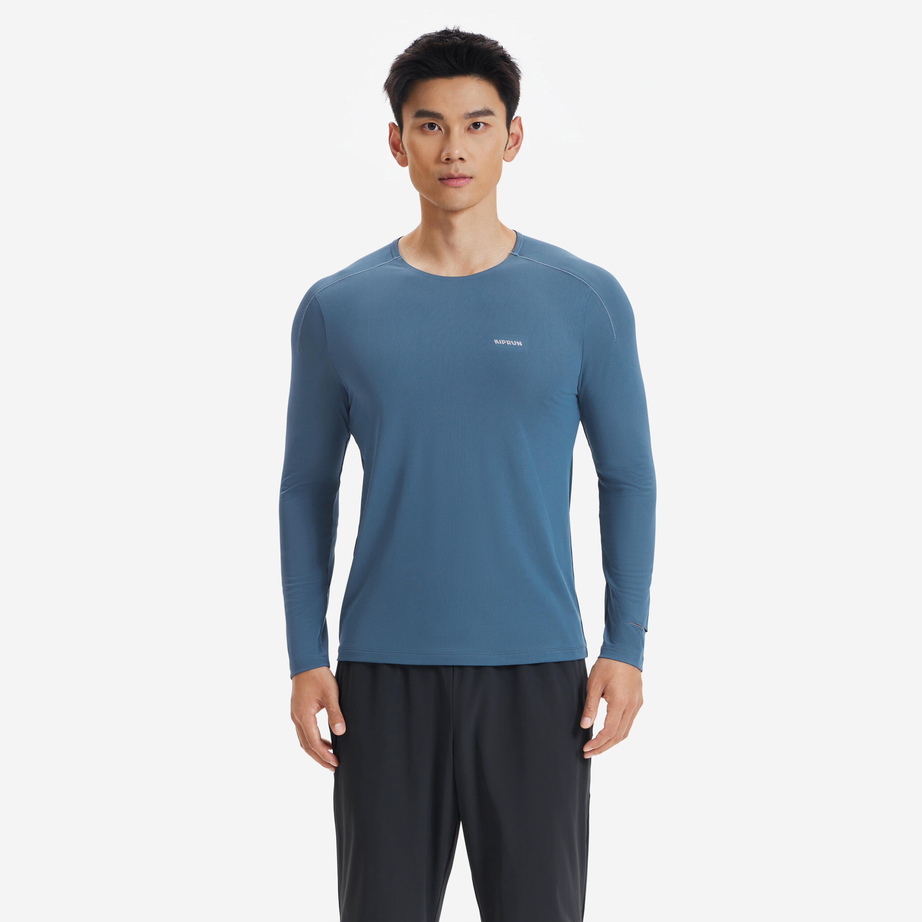 dri Men's running comfy breathable longsleeve T-shirt - Grey