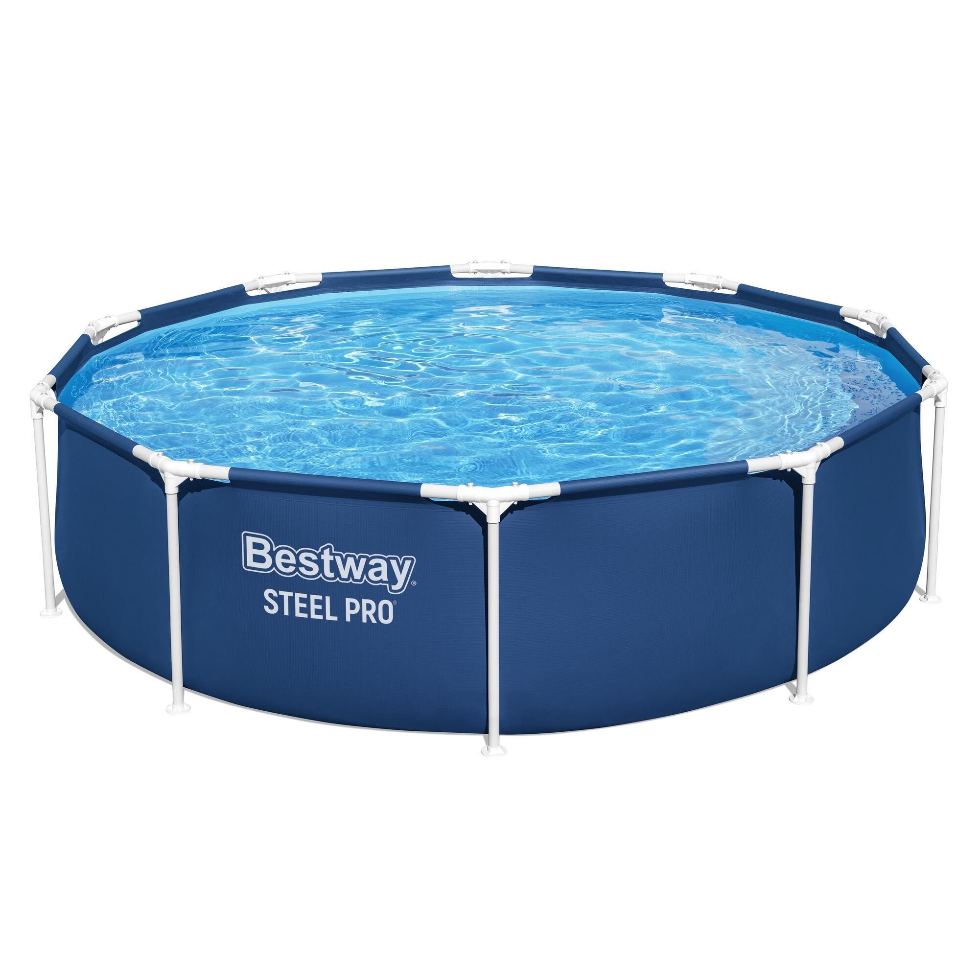 Piscina Steel Pro tubular circular 305x76cm + bomba e filtro 1/8