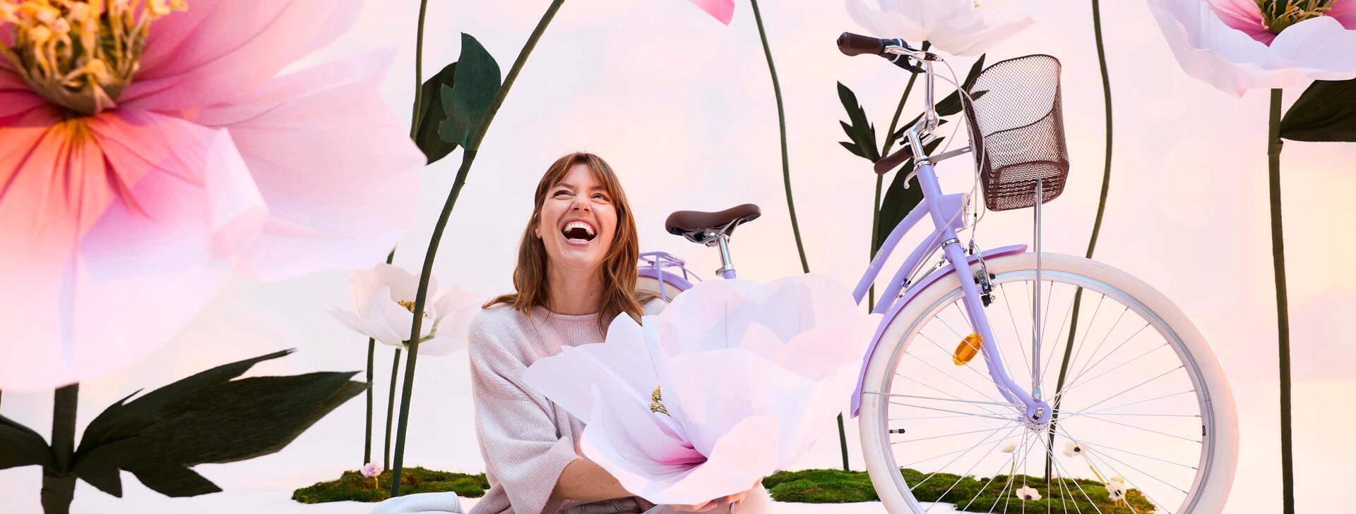mulher e bicicleta