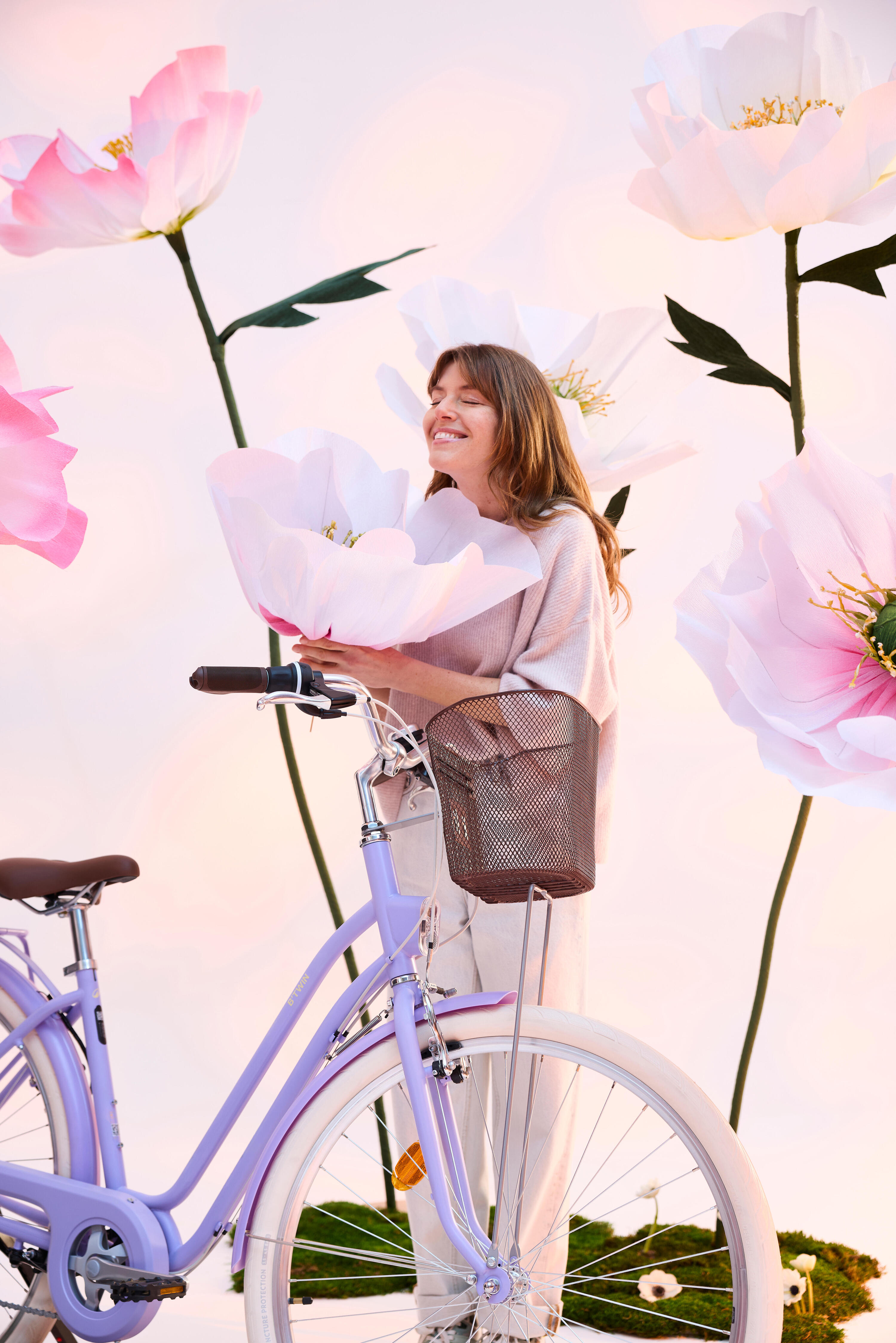 Citybike mit tiefem Rahmen 520, lavendelviolett 2/8