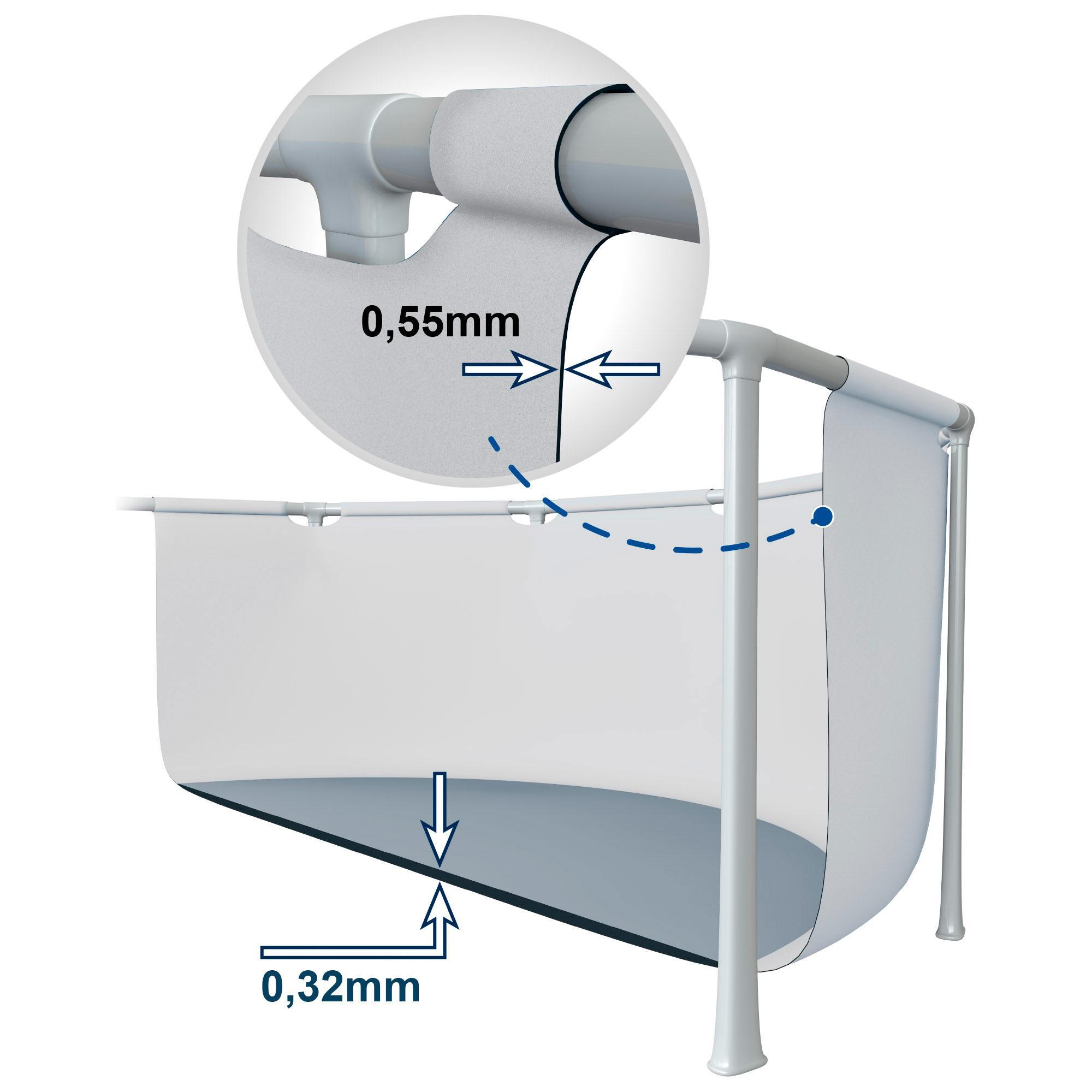 PISCINA DESMONTABLE REDONDA ACERO D366x99CM - 8.592L - CD 5/7