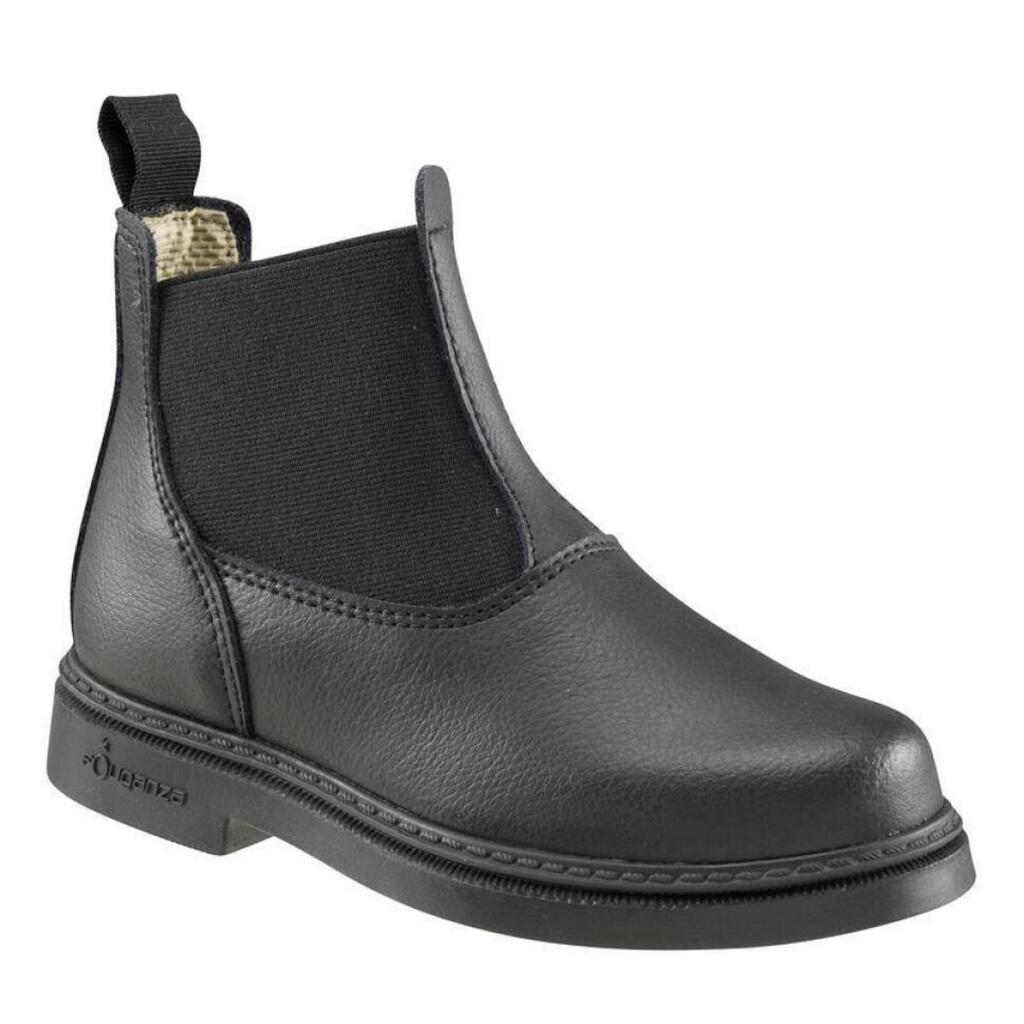 Boots équitation cuir Enfant - Classic noires