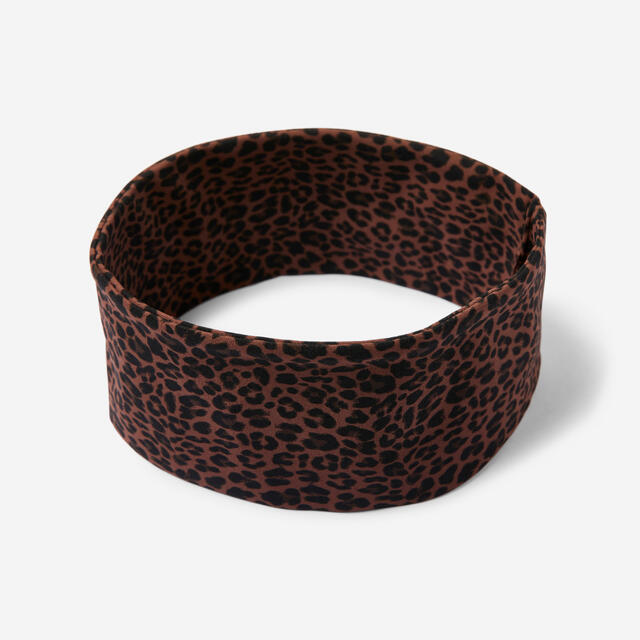 Haarband Damen breit - braun Leopardenmuster