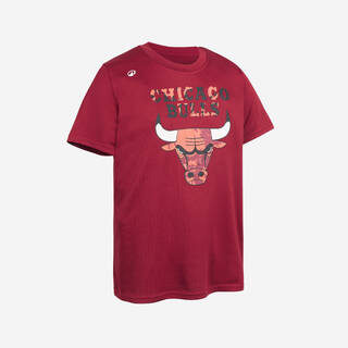 Kids'/Junior Basketball T-Shirt TS900 NBA Bulls - Burgundy
