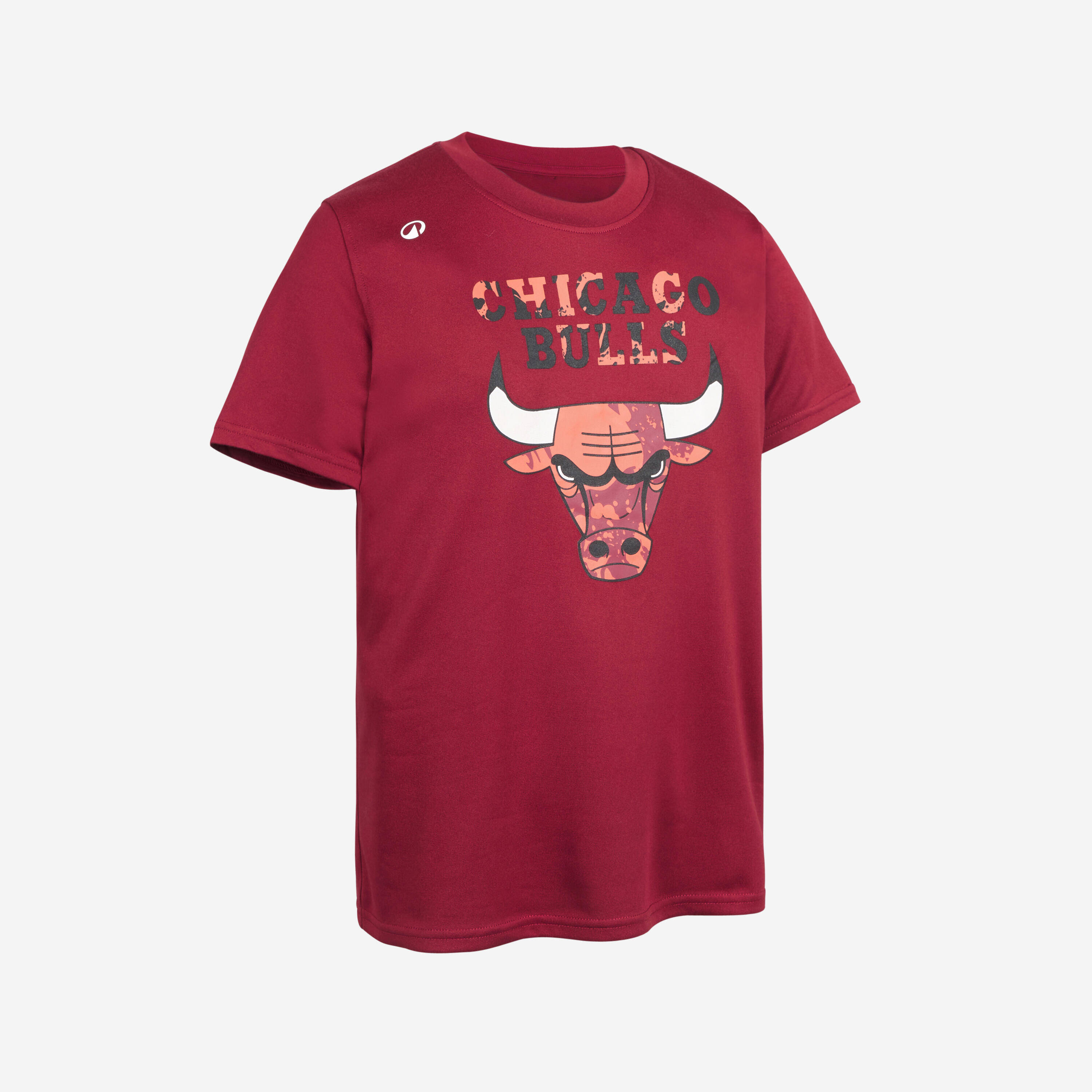 Kids'/Junior Basketball T-Shirt TS900 NBA Bulls - Burgundy -  1