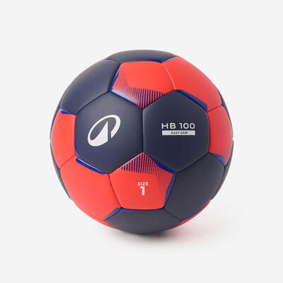 Handbal 100 easygrip maat 1 blauw/oranje