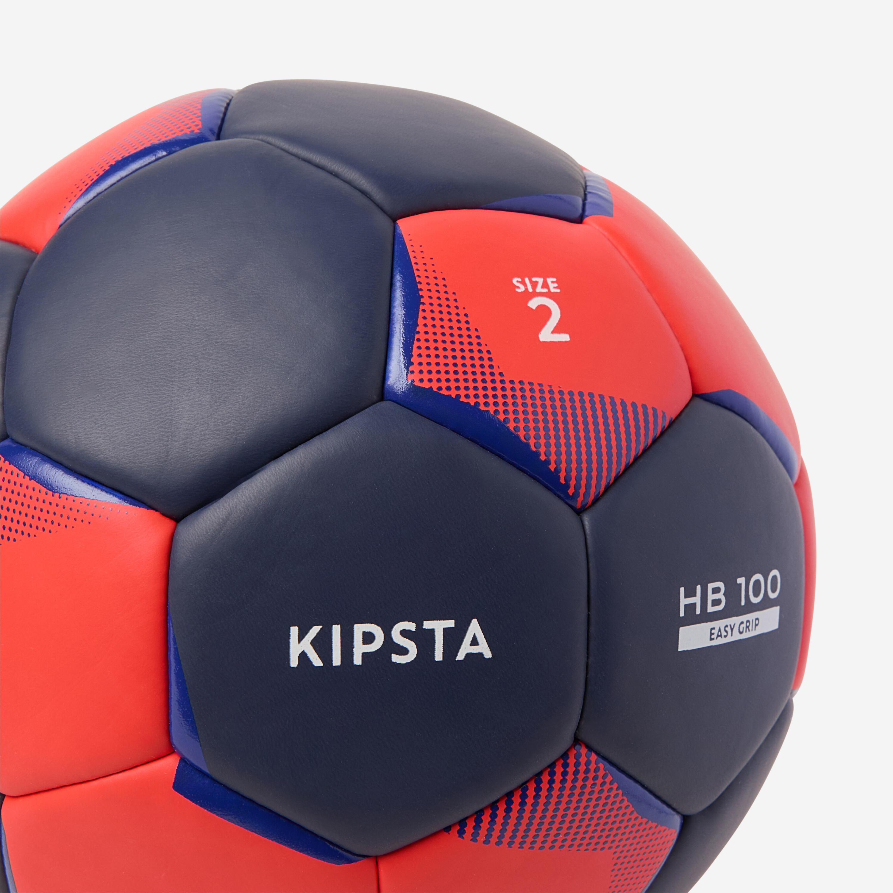 Pilota d'handbol talla 2, H100 Easygrip blau taronja 5/8
