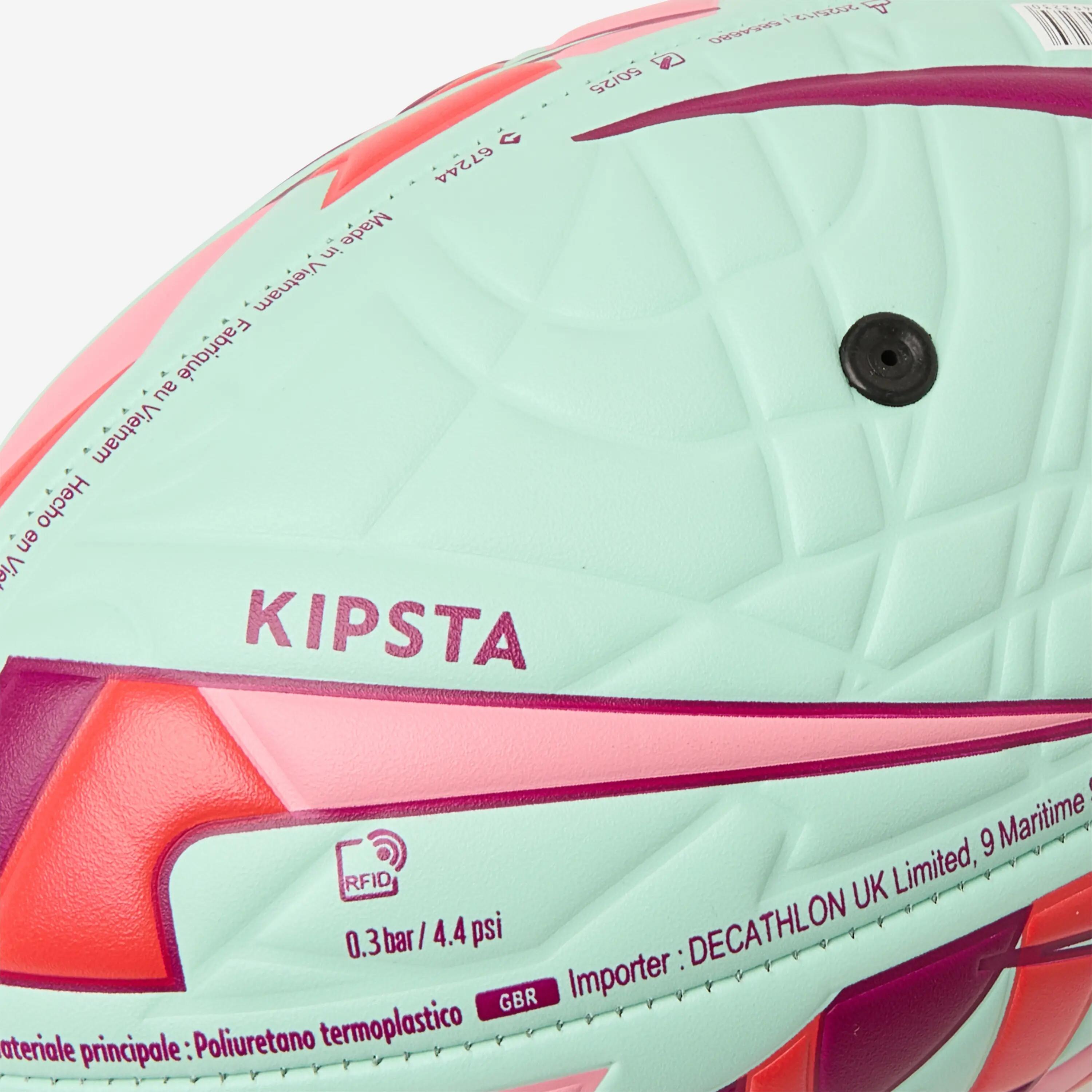 Mini balón de rugby playa, talla 2 mini,, Midi City rosa blanco 4/5