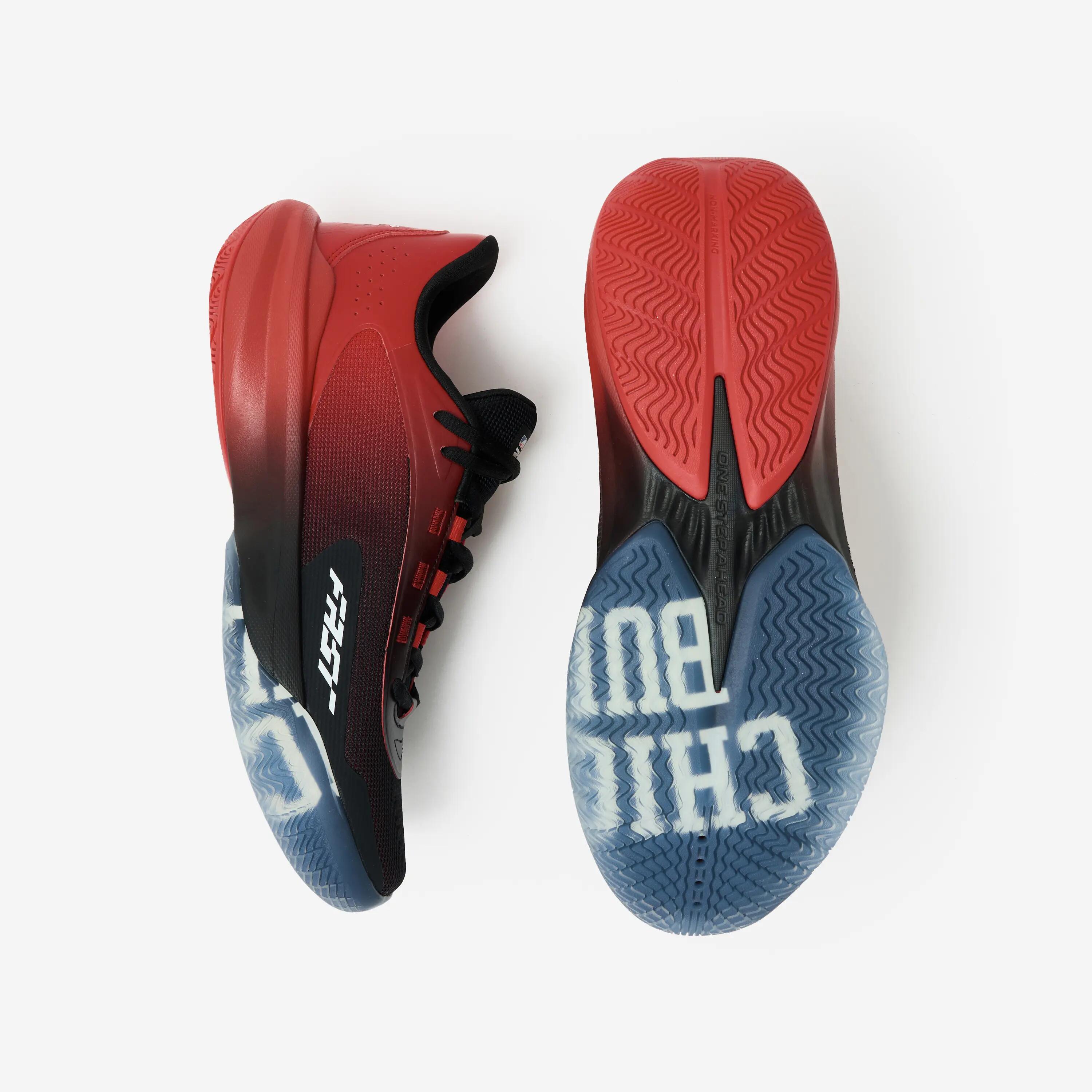 Basketbalschoenen Fast 500 NBA Chicago laag zwart/rood 4/9