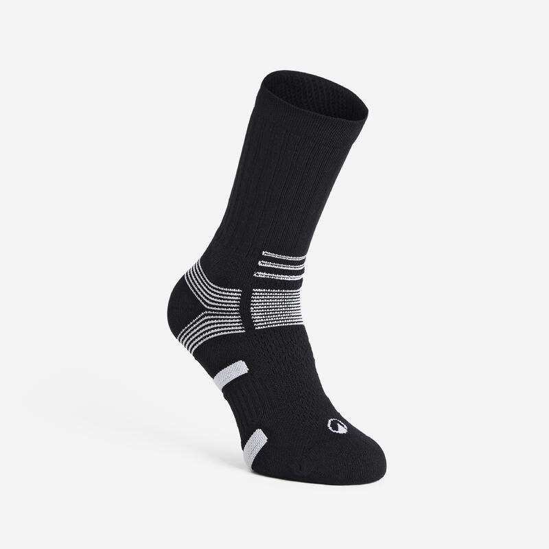 Set 2 perechi șosete de handbal DIM HB500 Alb Adulți