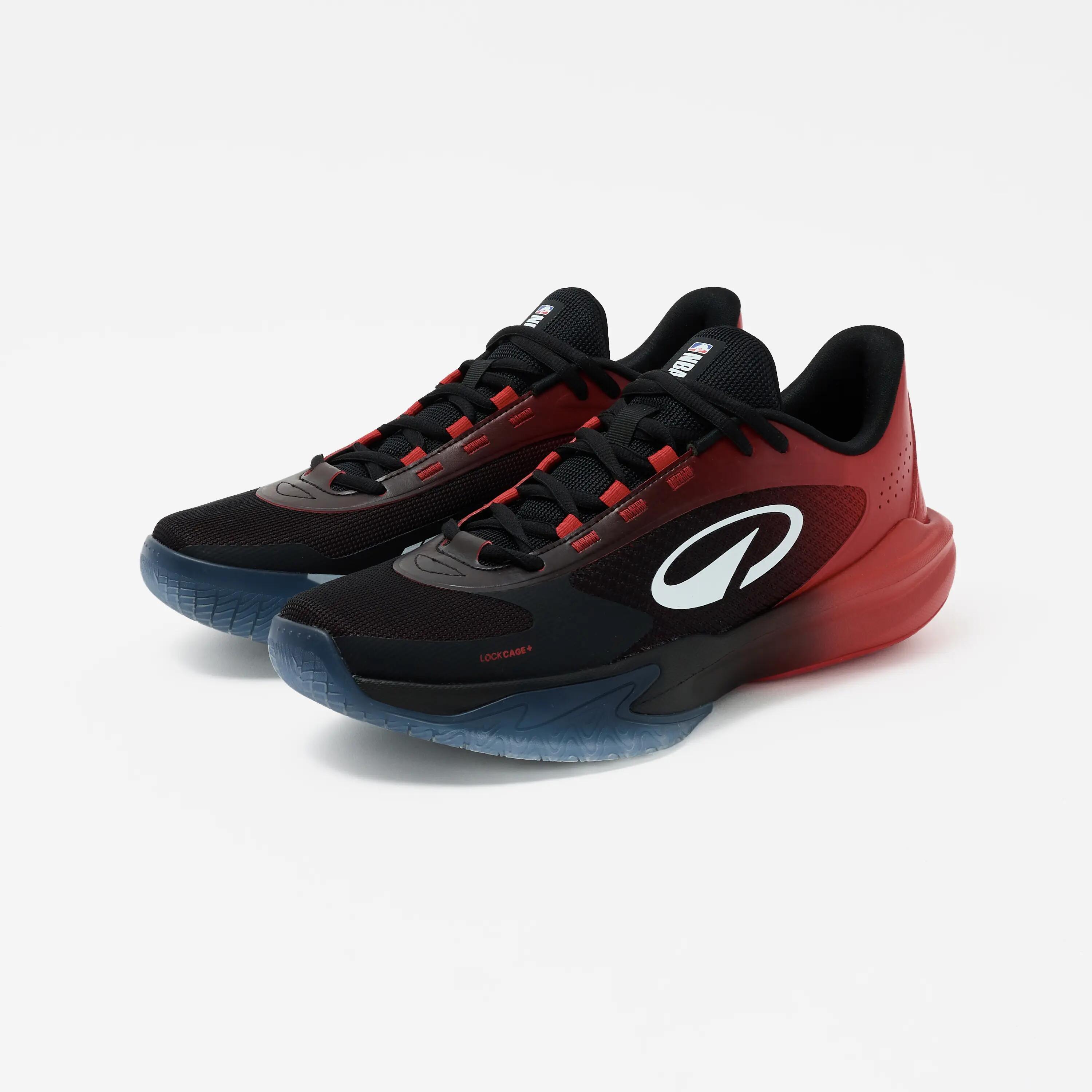 Basketbalschoenen Fast 500 NBA Chicago laag zwart/rood 2/9