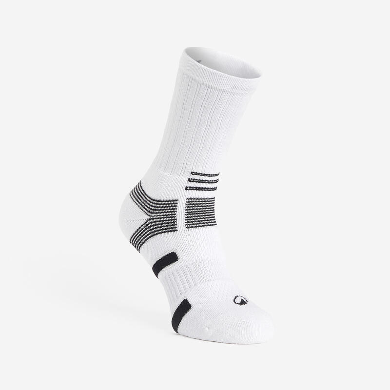 Set 2 perechi șosete de handbal MID HB500 Negru Adulți
