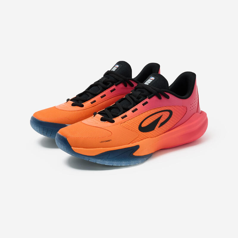 Ghete de baschet scurte NBA miami unisex - Fast 500 roz & portocaliu