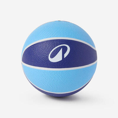 Mini basketbal maat 1 kinderen k100 rubber blauw