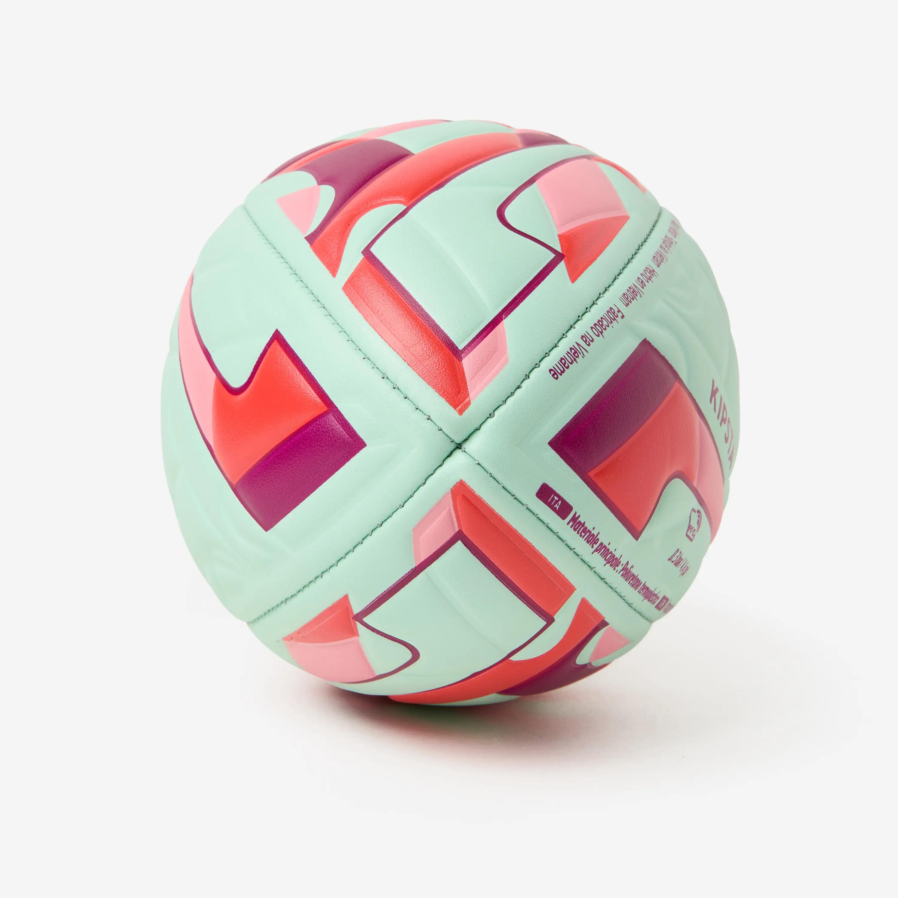 Mini balón de rugby playa, talla 2 mini,, Midi City rosa blanco 2/5