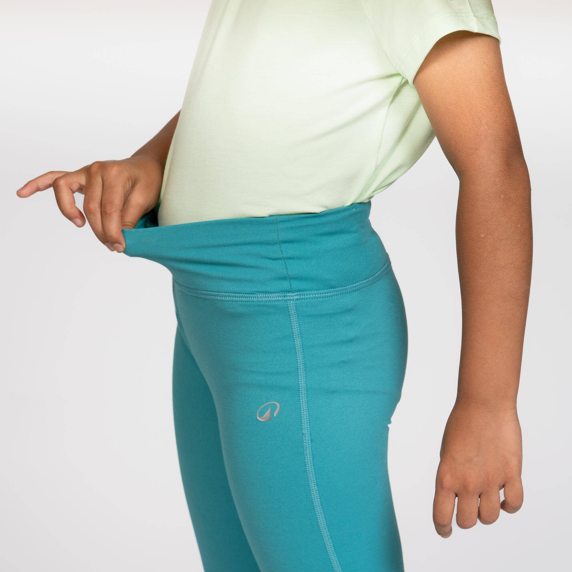 Girls' High-Waisted Flared Fitness Leggings - Purple -  4