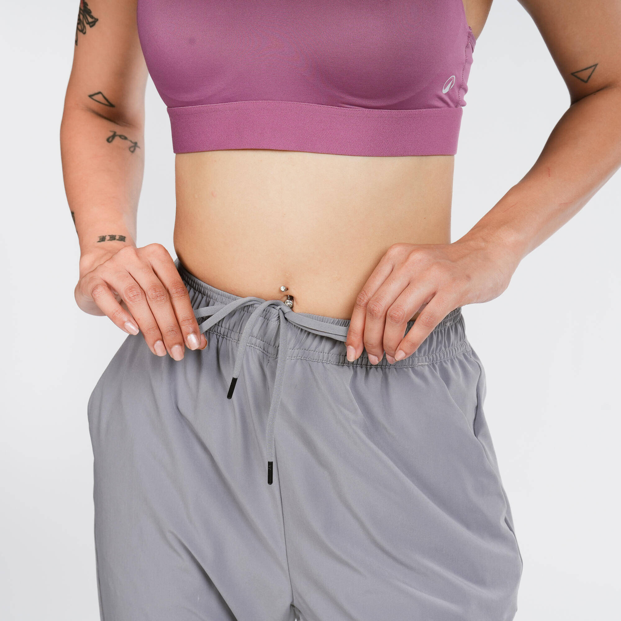 Women's Fitness Cardio Training Bottoms 100 -wenge brown -  5