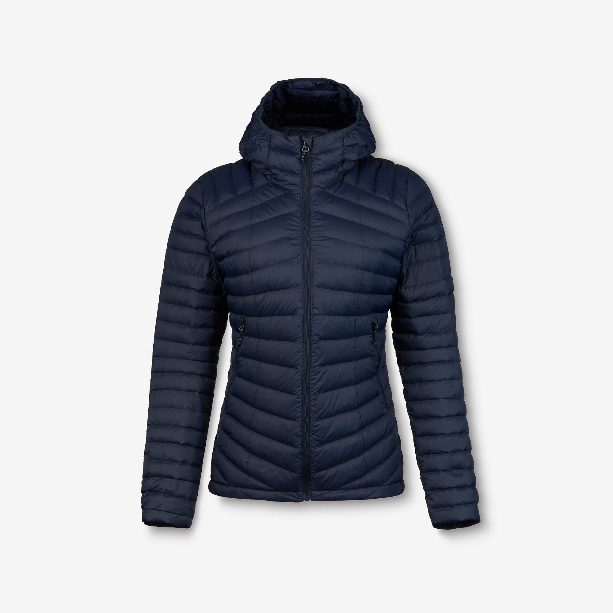Manteau de longue randonnée léger en duvet femme, Xplore 10/10