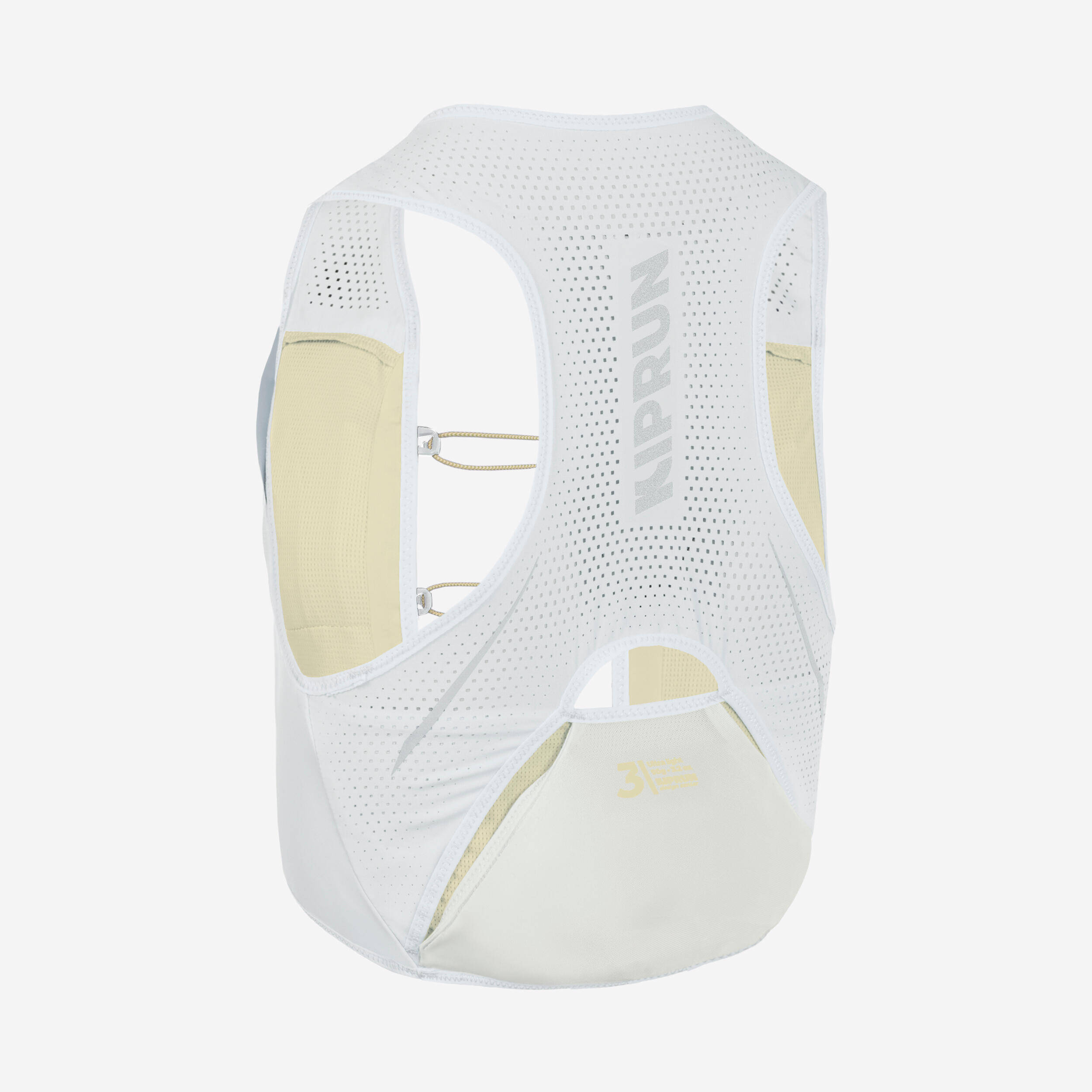 Hydration vest 3L running competition, Kiprun 900 RACE white and yellow -  3