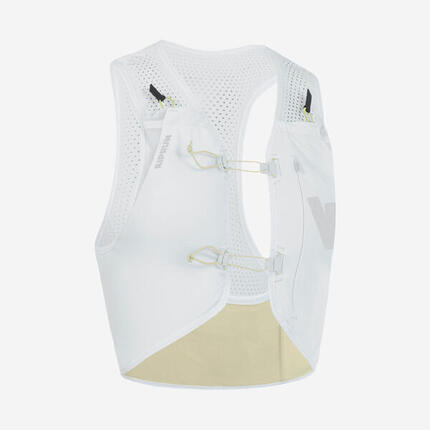 Gilet d'hydratation 3L course à pied compétition, Kiprun 900 RACE blanc et jaune