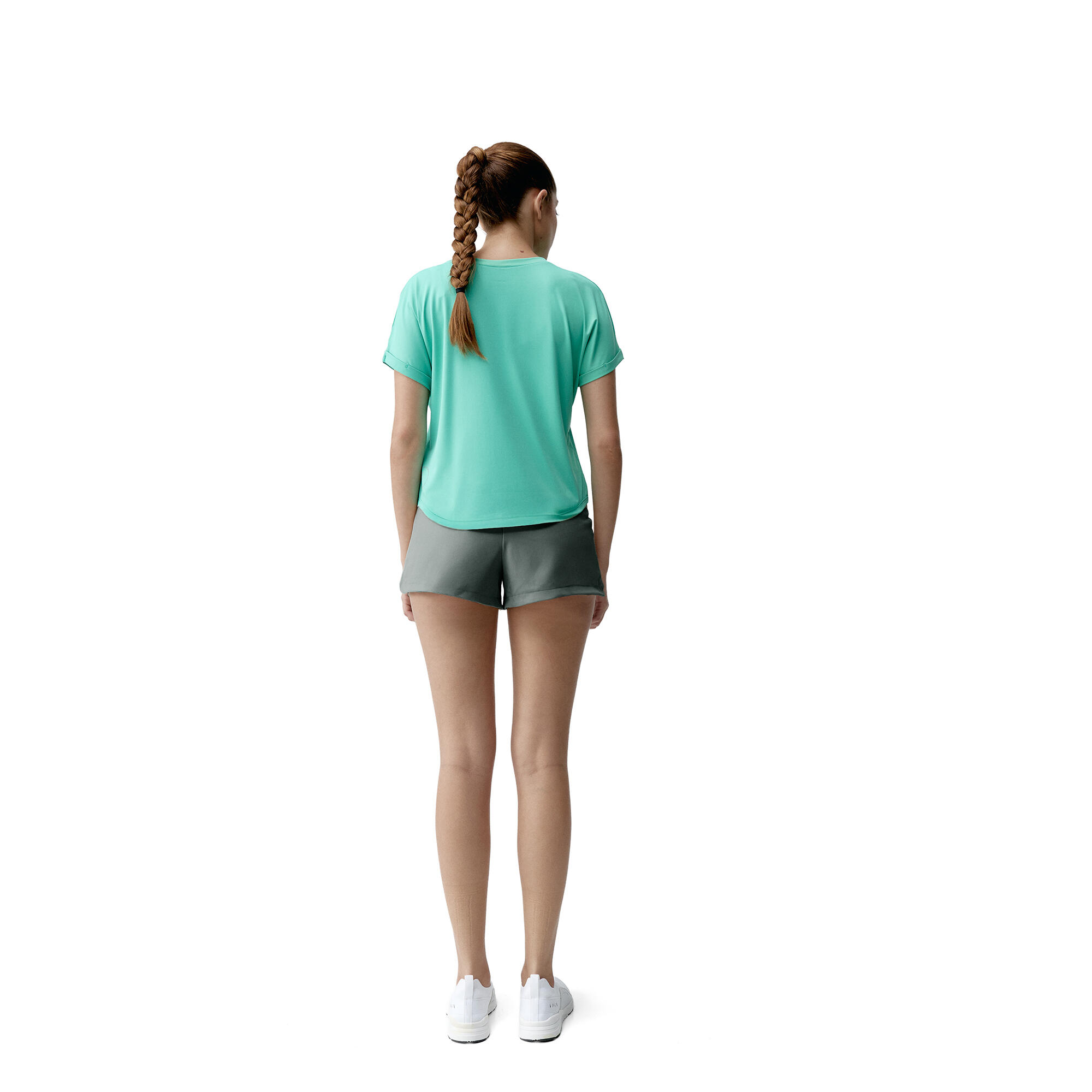 Camiseta manga corta fitness Mujer Born azami verde 5/6