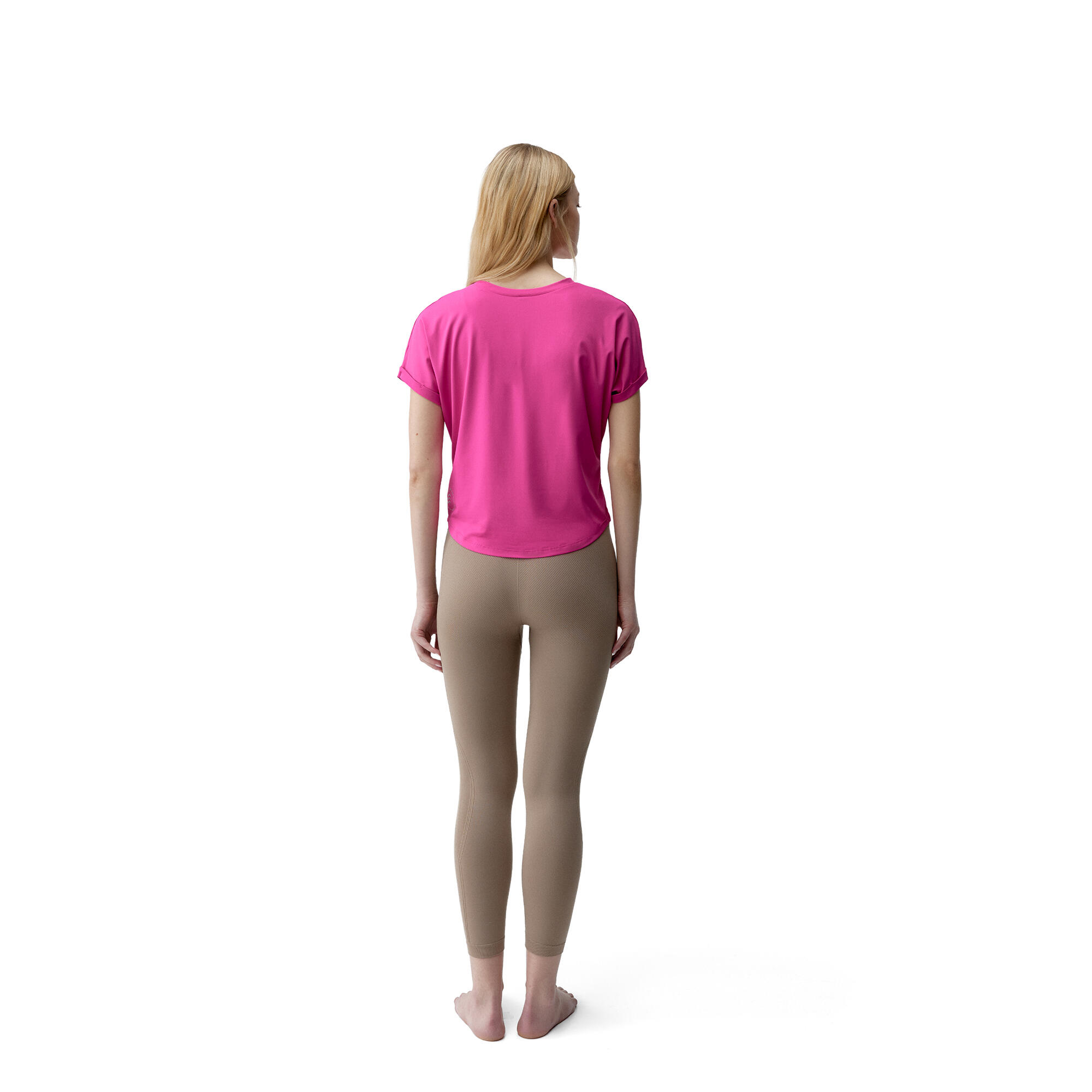 Camiseta manga corta fitness Mujer Born azami fucsia 5/5