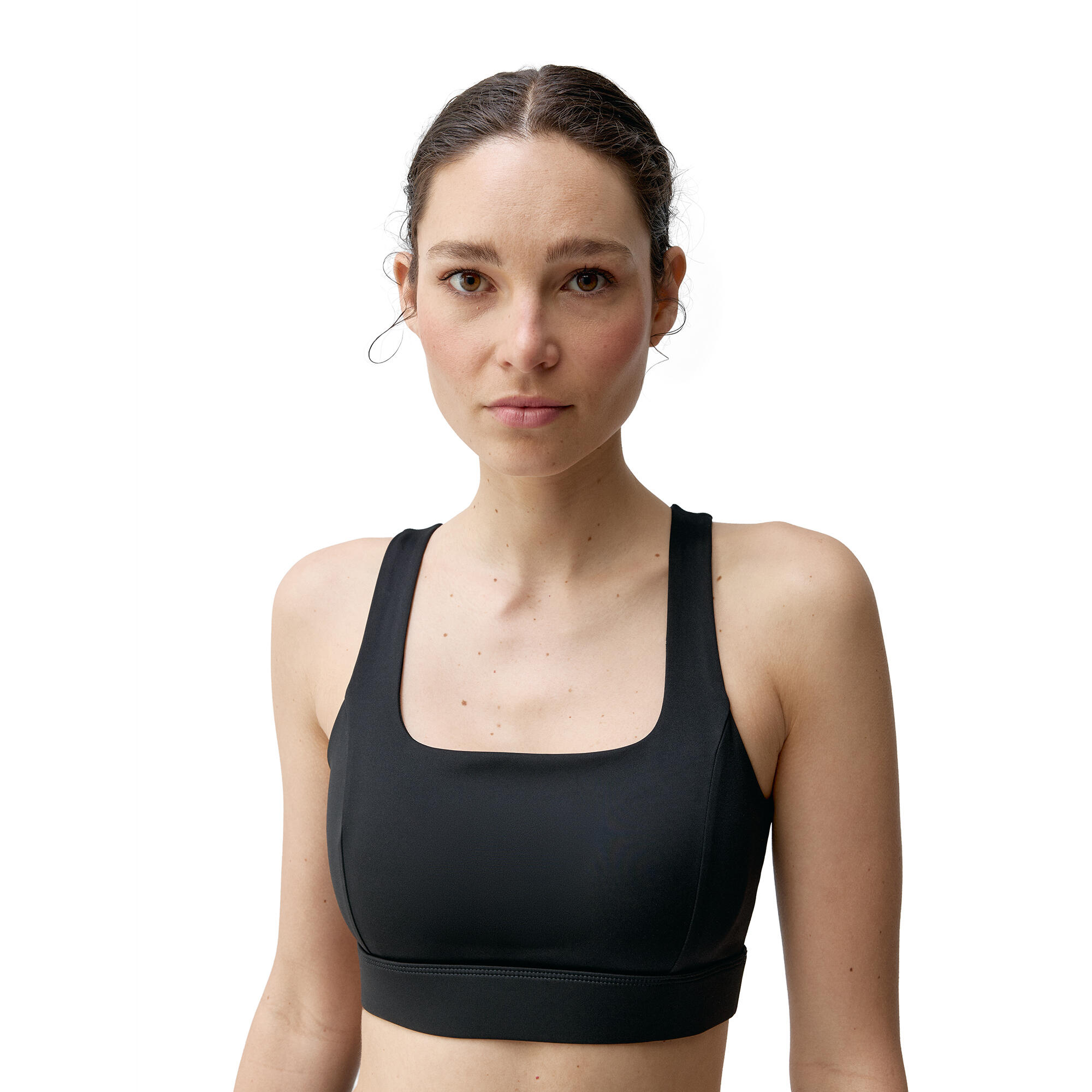 Sujetador deportivo sujeción alta Mujer Born padma negro 2/4