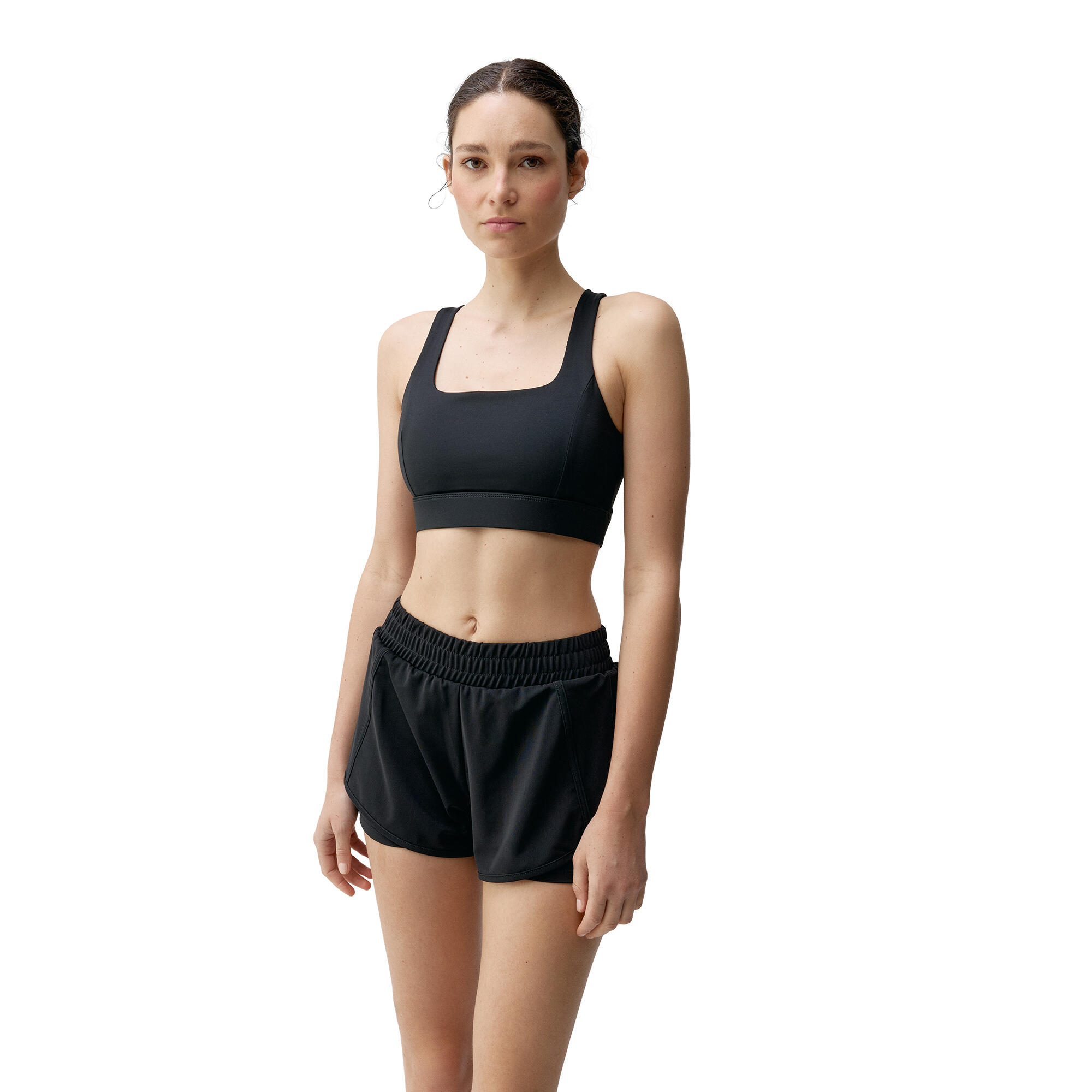 Sujetador deportivo sujeción alta Mujer Born padma negro 4/4