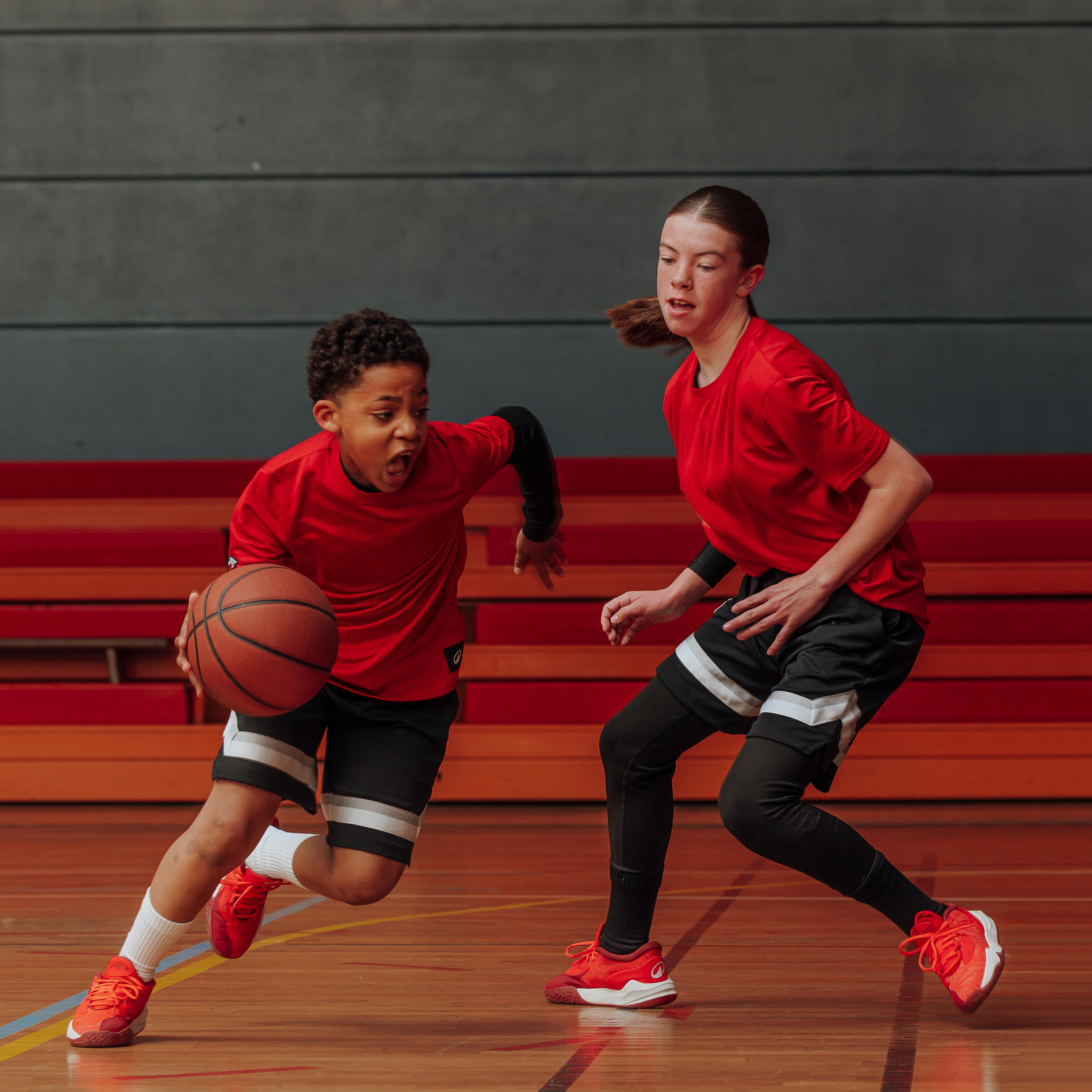 Collant capri de basketball enfant, Tight 2/3
