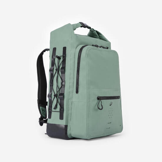 Sac à dos étanche sports d’eau 30 L, IPX6 500 kaki