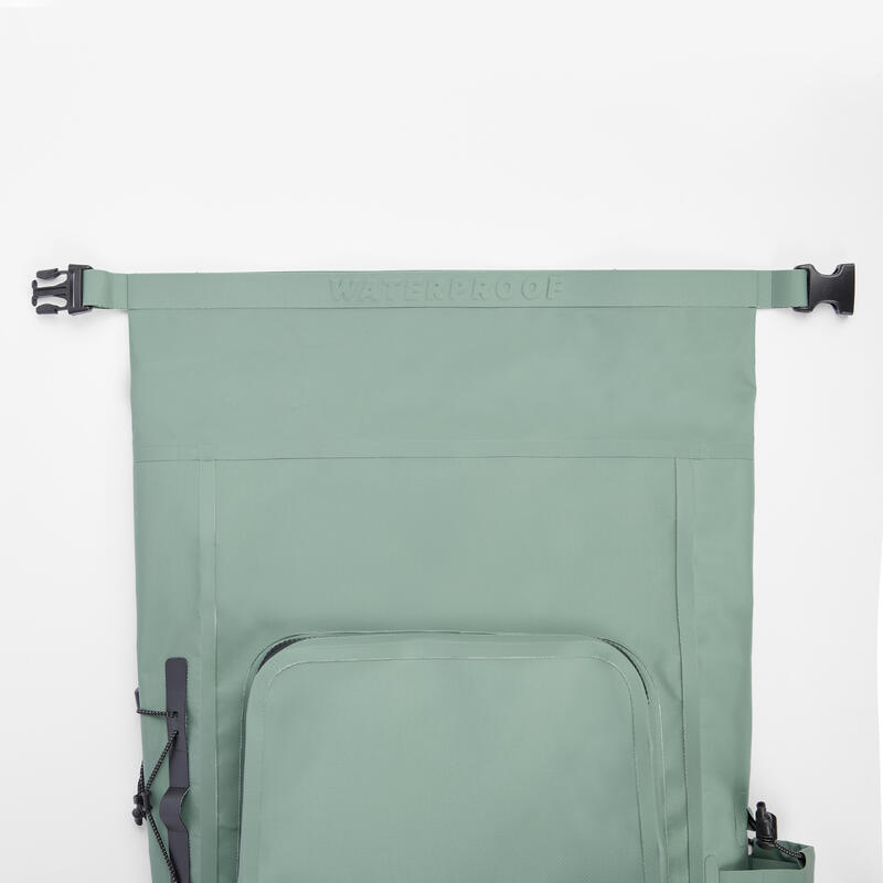 Rucsac etanș sporturi de apă 30 l, IPX6 500 kaki