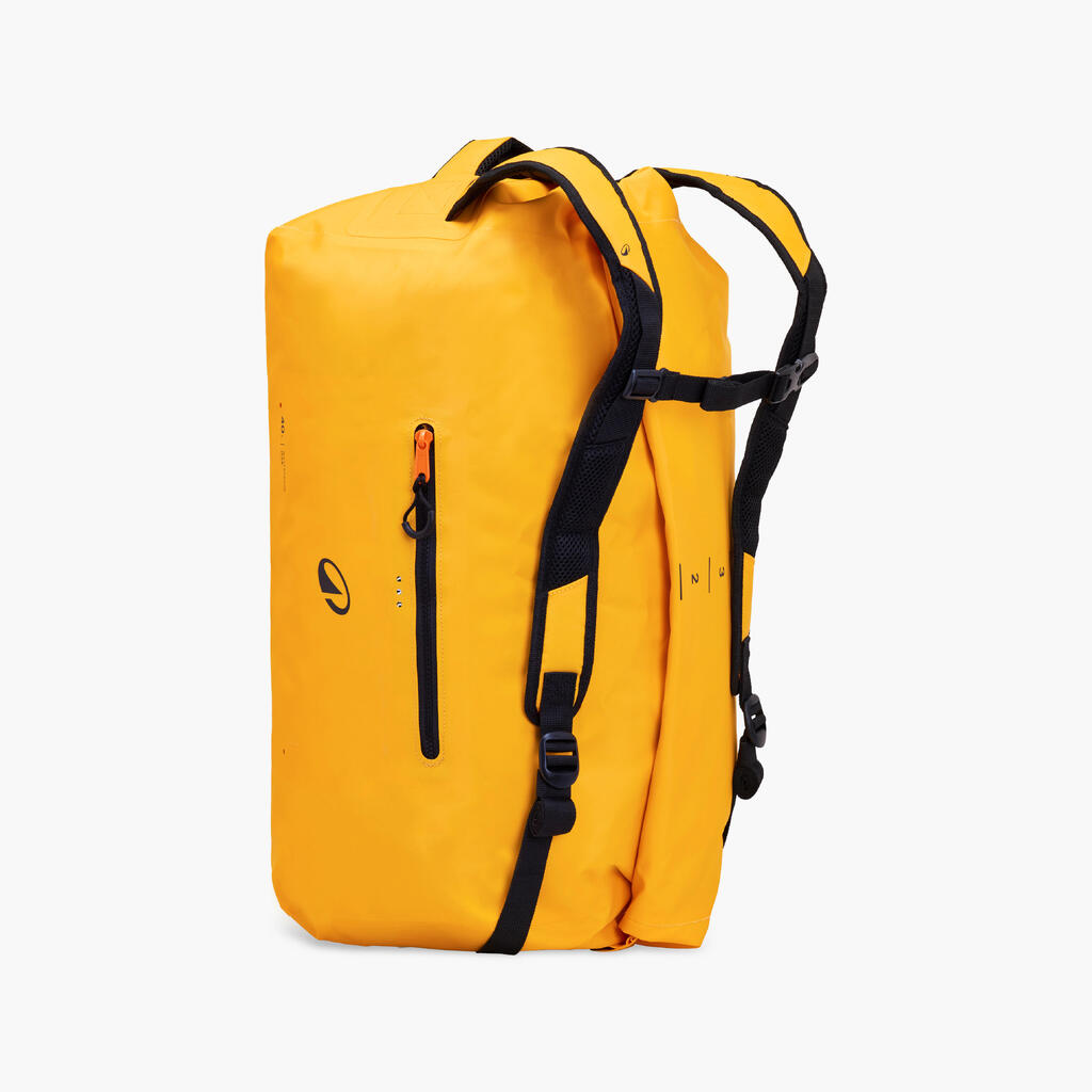 Waterproof travel bag water sports 40 L, IPX6 yellow