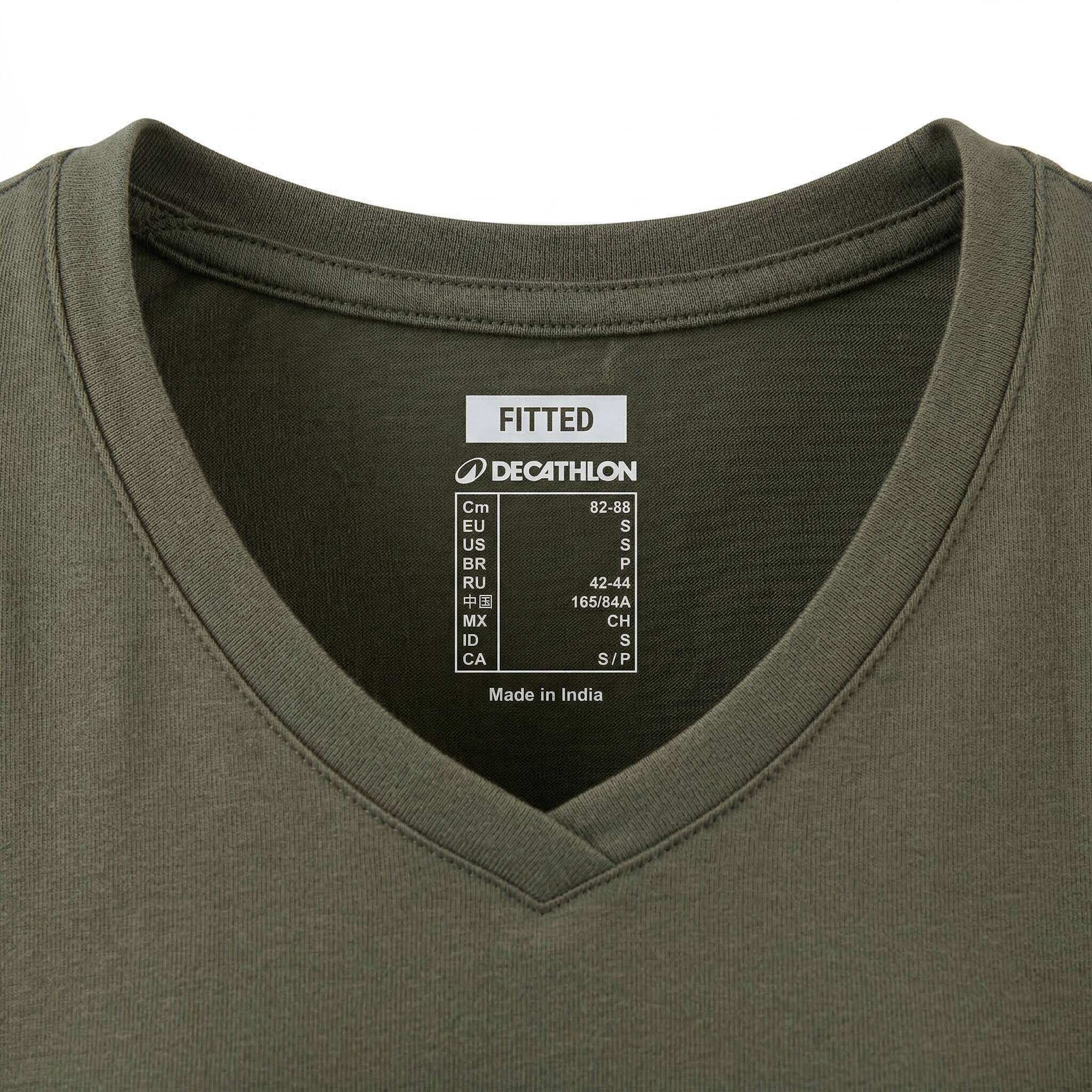 Women's V-Neck T-Shirt Coolmax - Khaki -  3