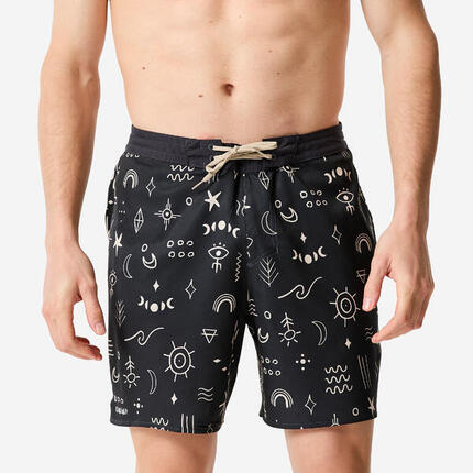 Boardshort surf short de bain mi-long 18'' homme, 100 Flora